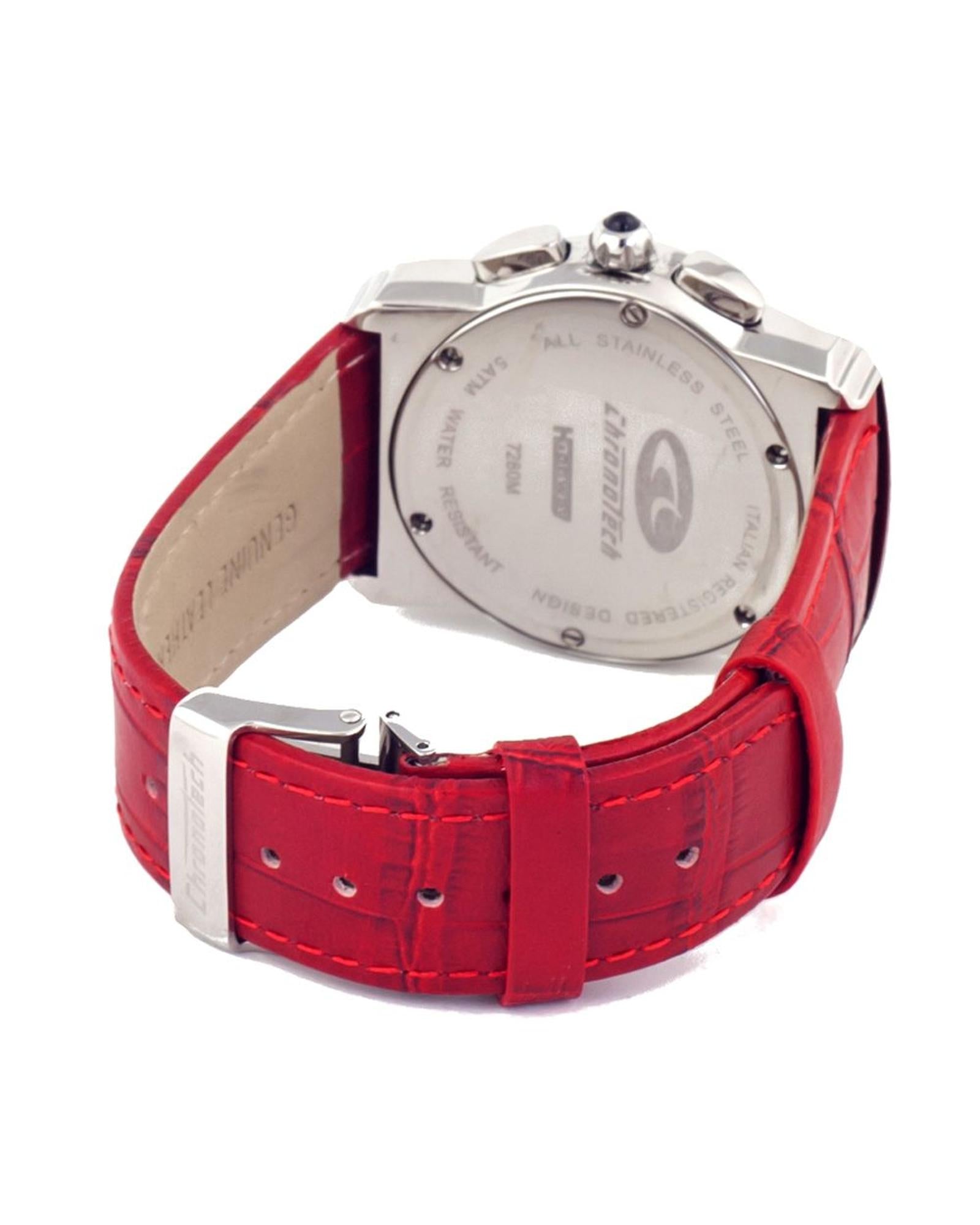 Chronotech Women's Red Leather Watch - One Size