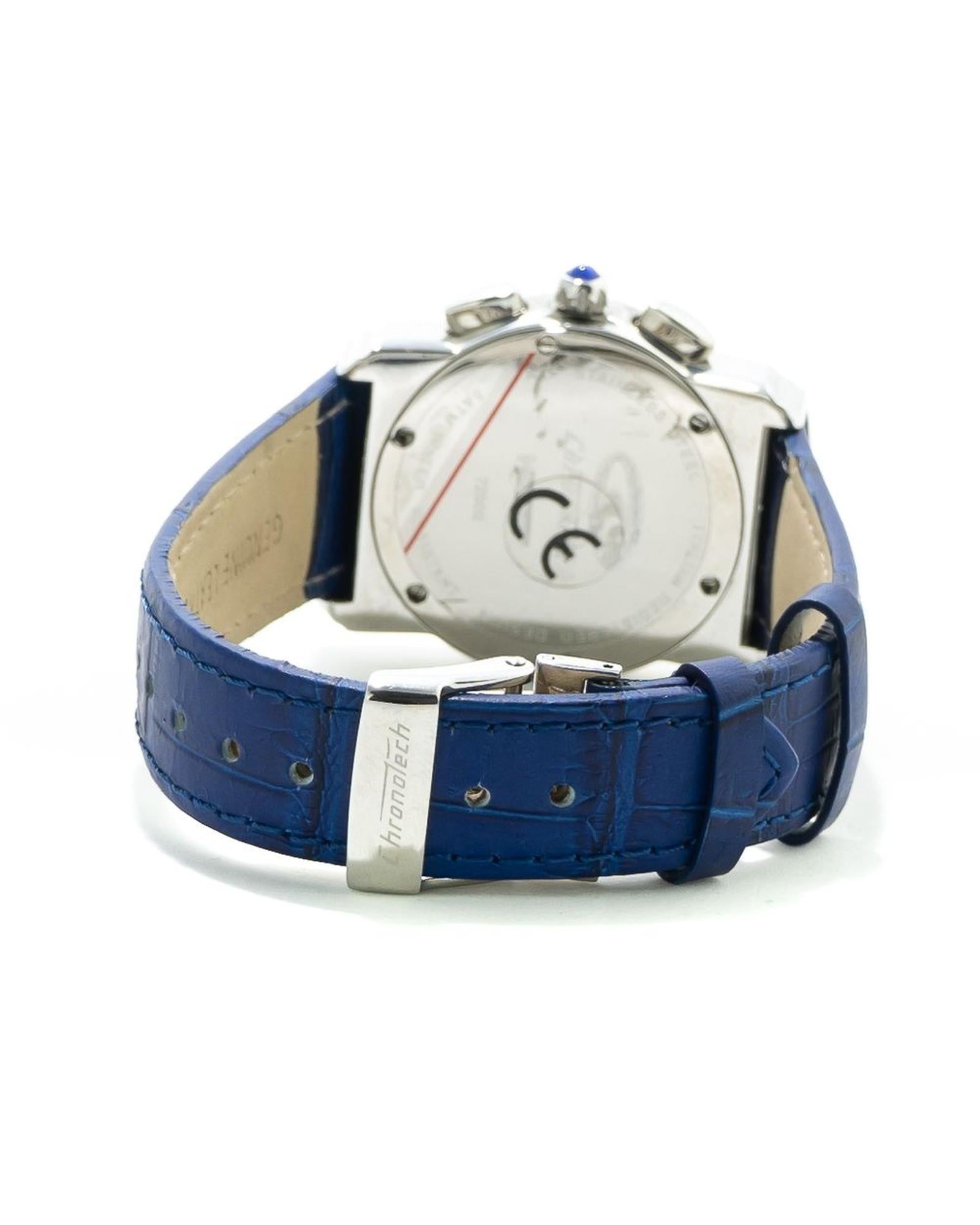 Chronotech Women's Blue Leather Watch - One Size