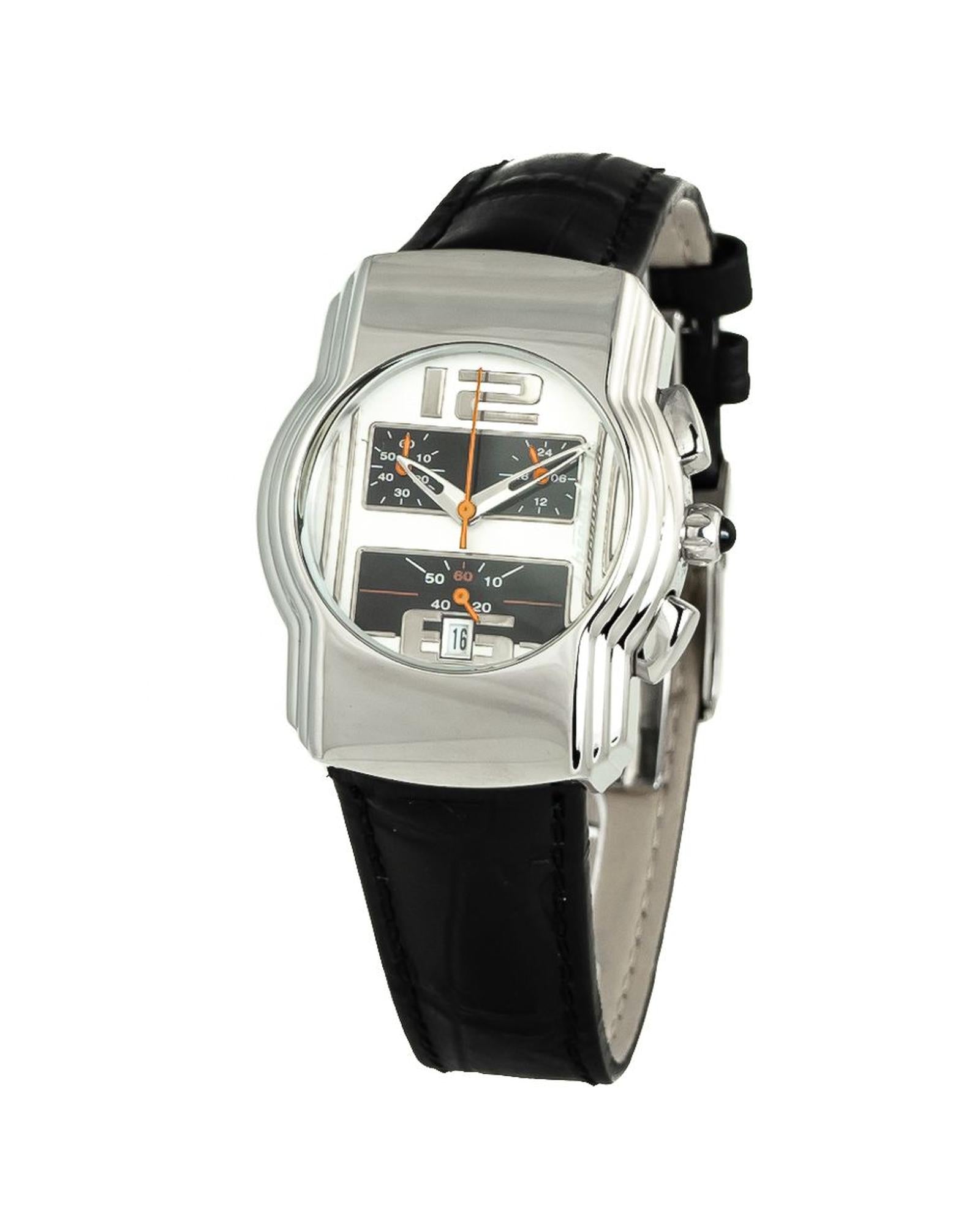 Chronotech Women's Black Leather Watch - One Size