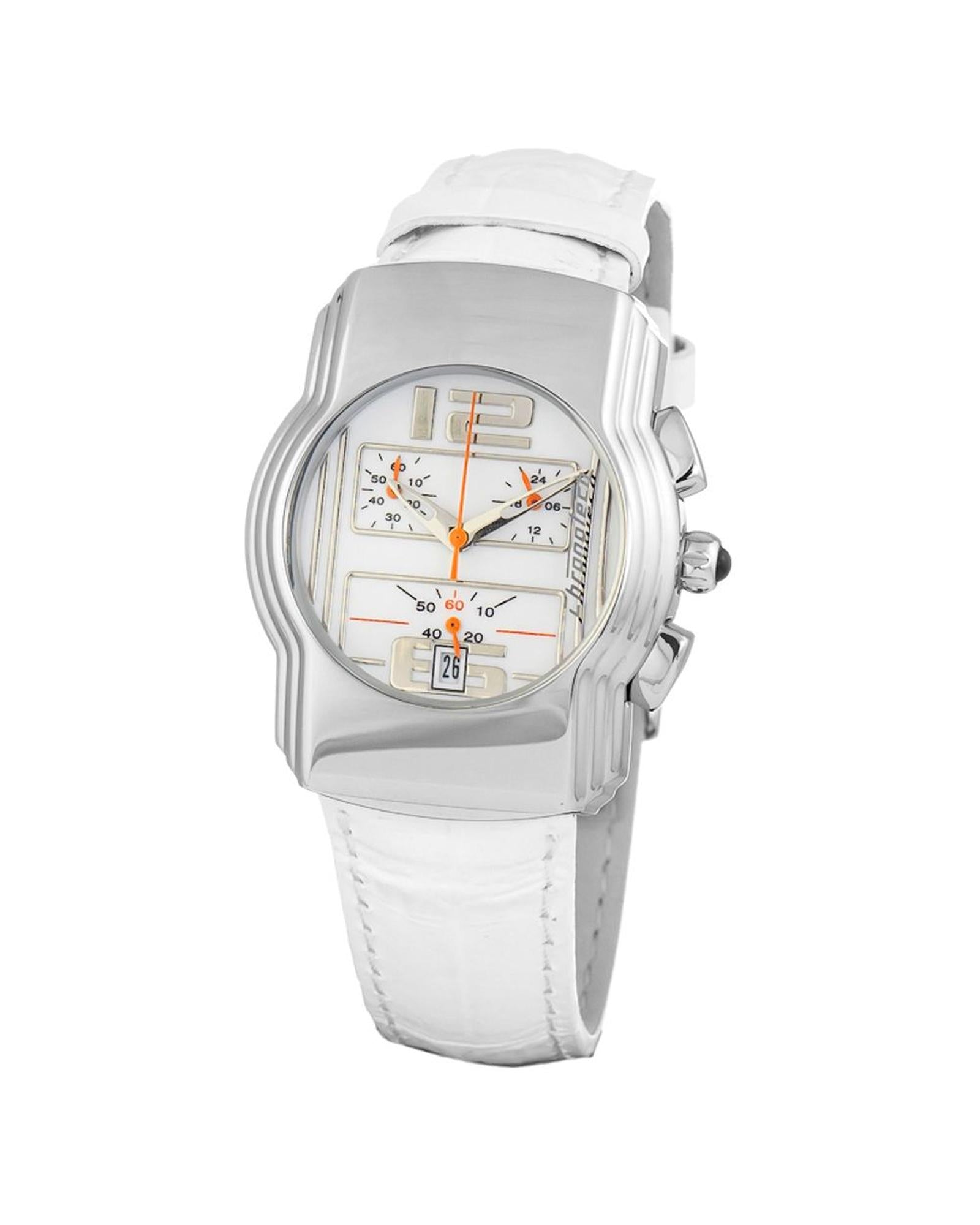 Chronotech Men's White Leather Watch - One Size
