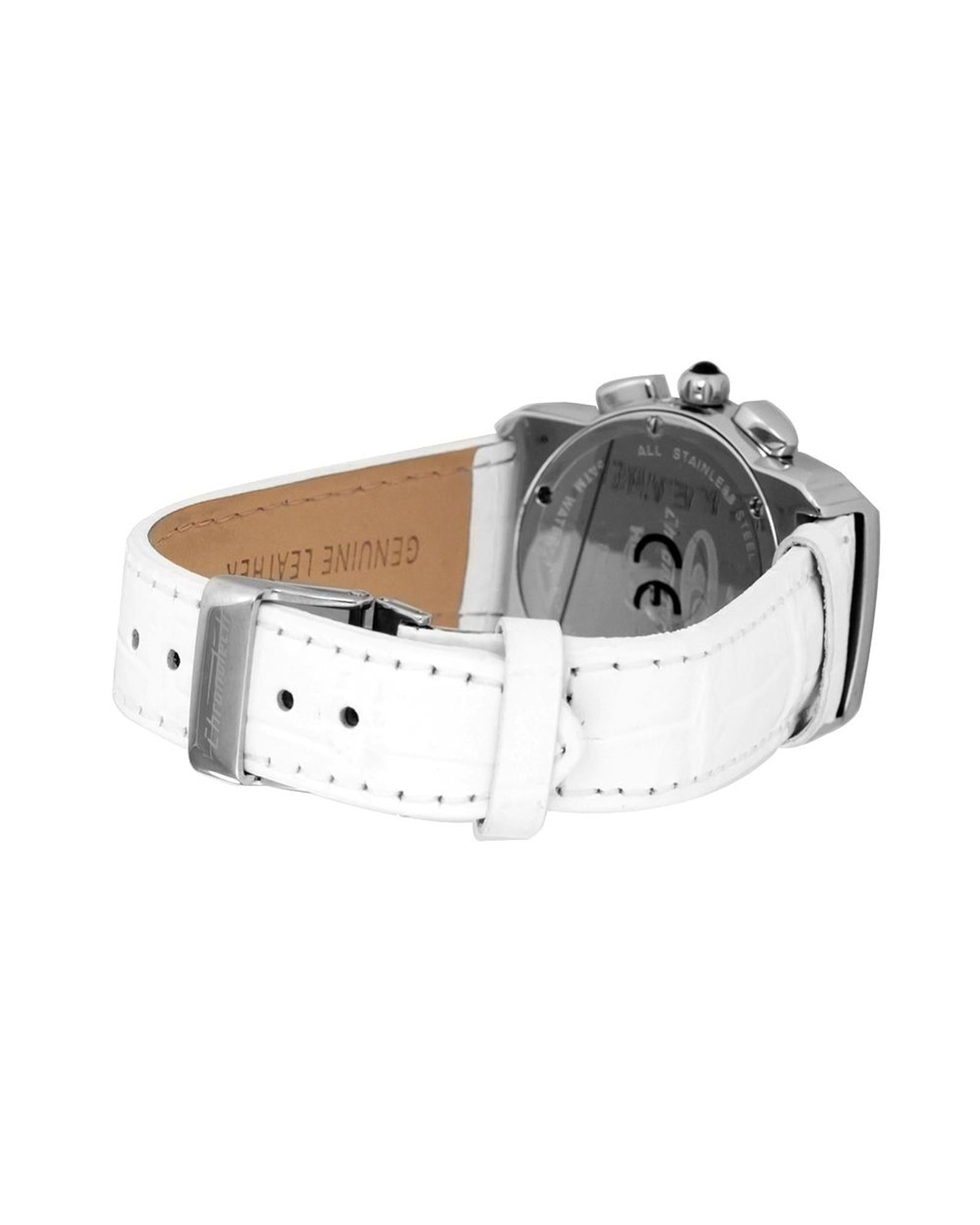 Chronotech Men's White Leather Watch - One Size