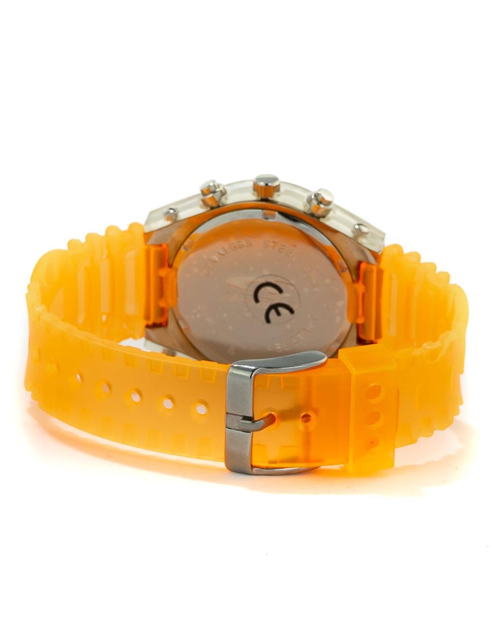 Chronotech Unisex's Orange Rubber Watch - One Size