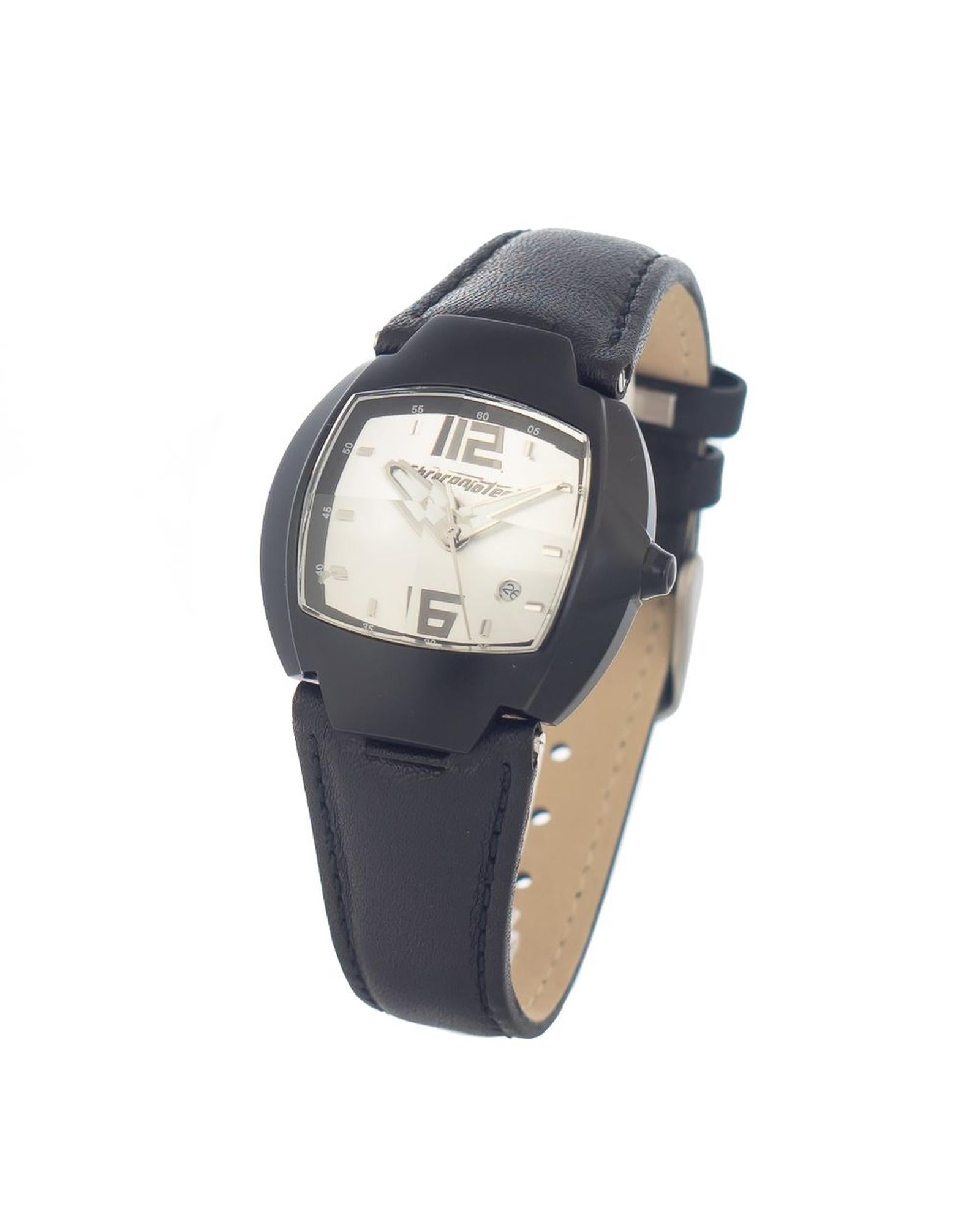Chronotech Women's Black Leather Watch - One Size