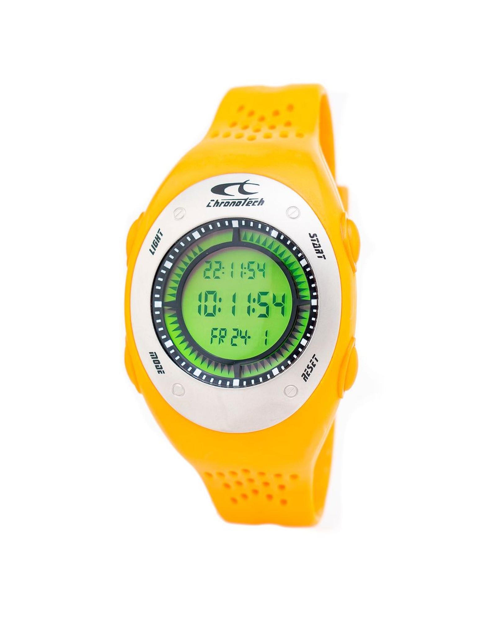 Chronotech Unisex's Orange Rubber Watch - One Size