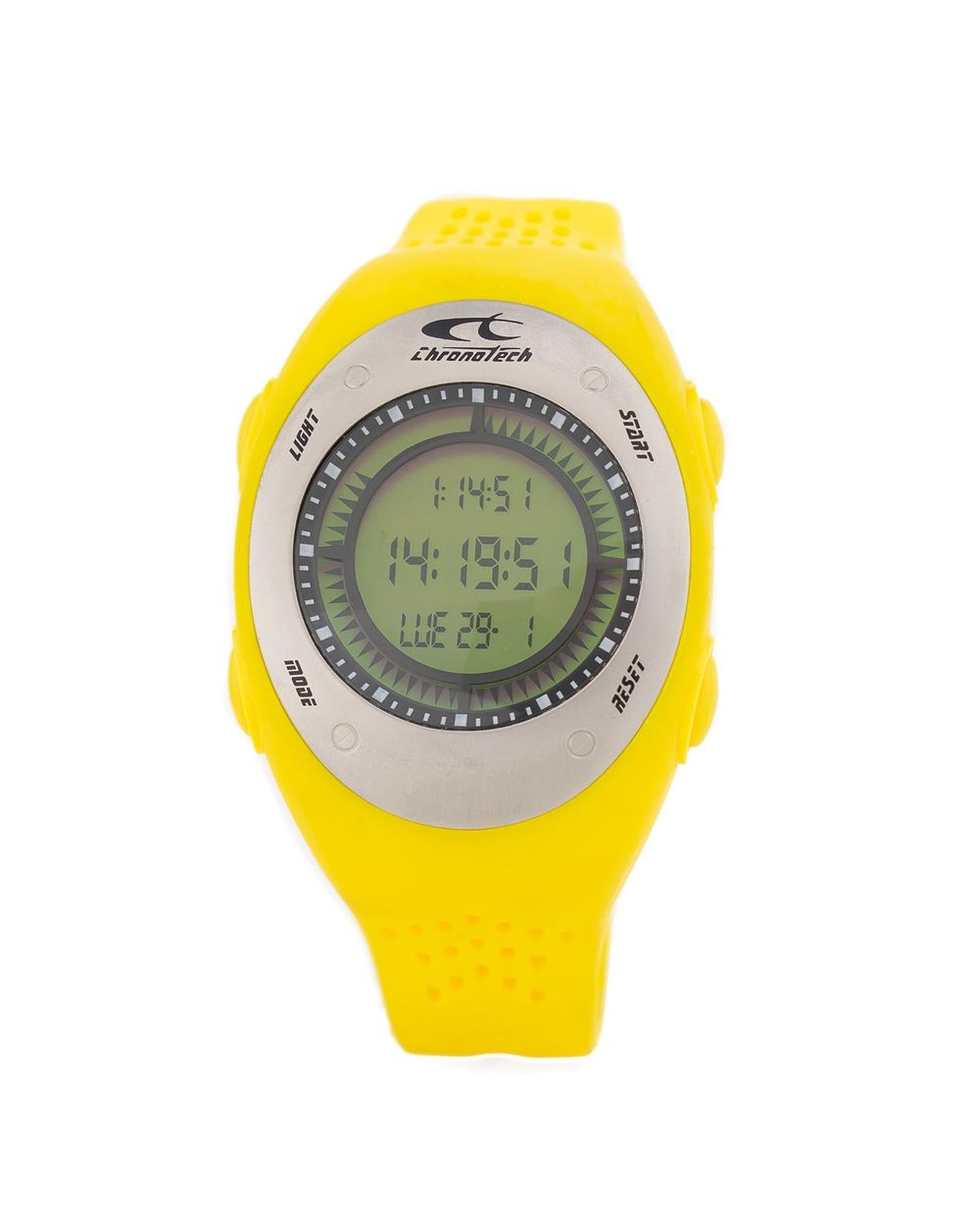 Chronotech Unisex's Yellow Rubber Watch - One Size