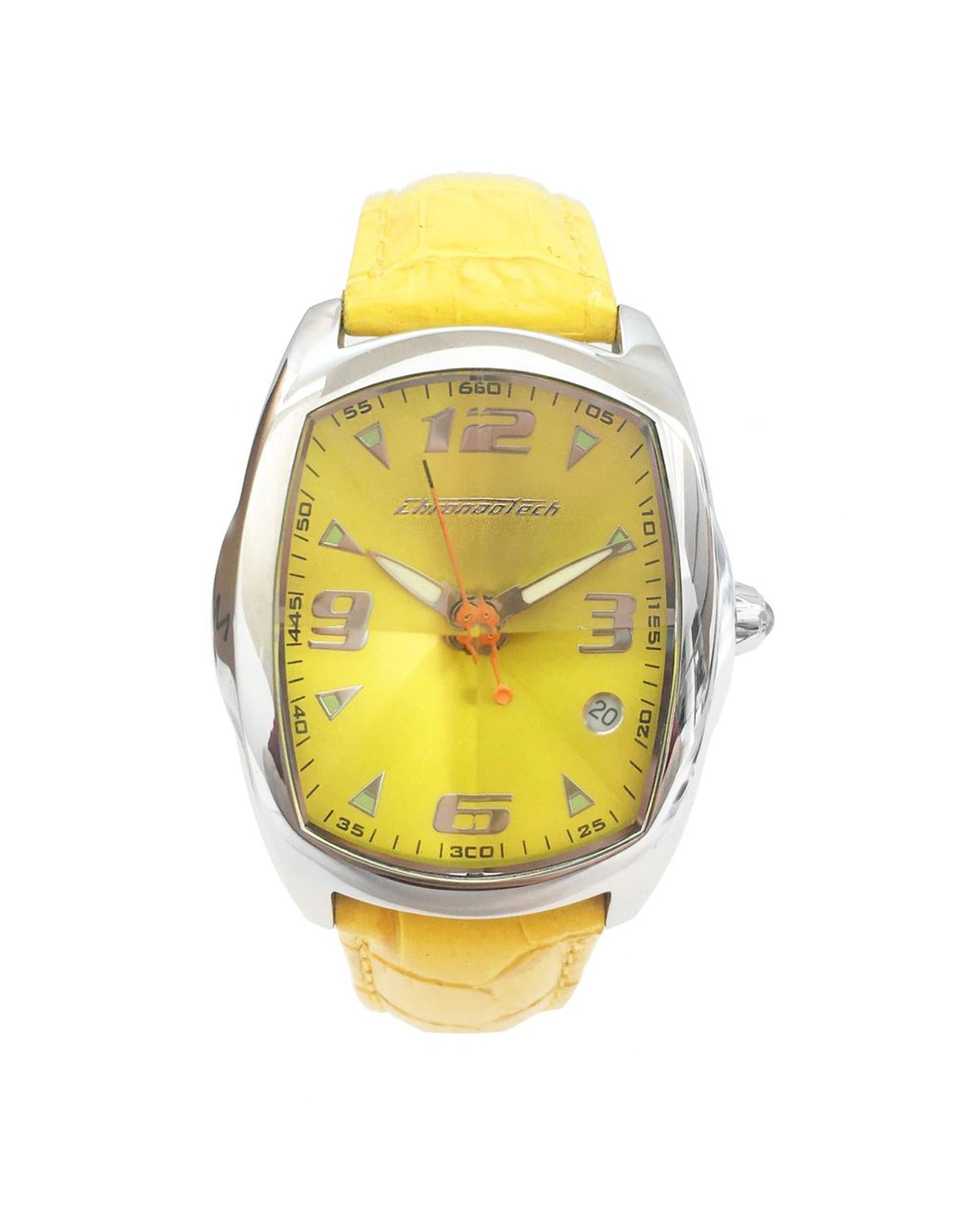 Chronotech Women's Yellow Leather Watch - One Size