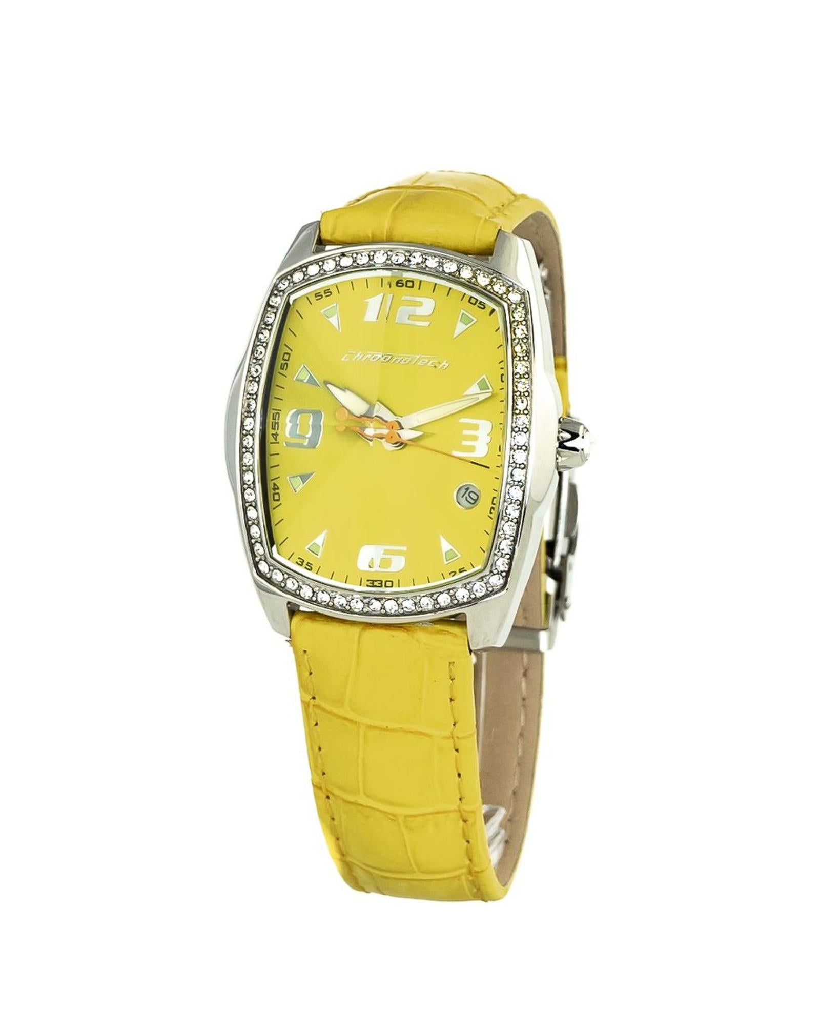 Chronotech Women's Yellow Leather Watch - One Size