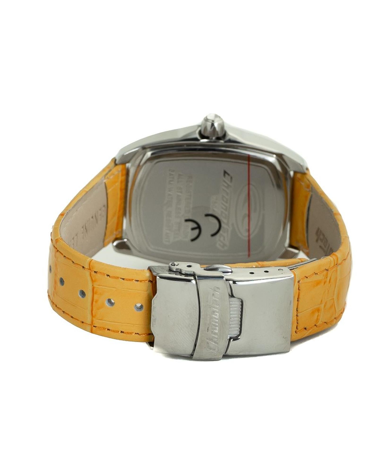 Chronotech Women's Orange Leather Watch - One Size