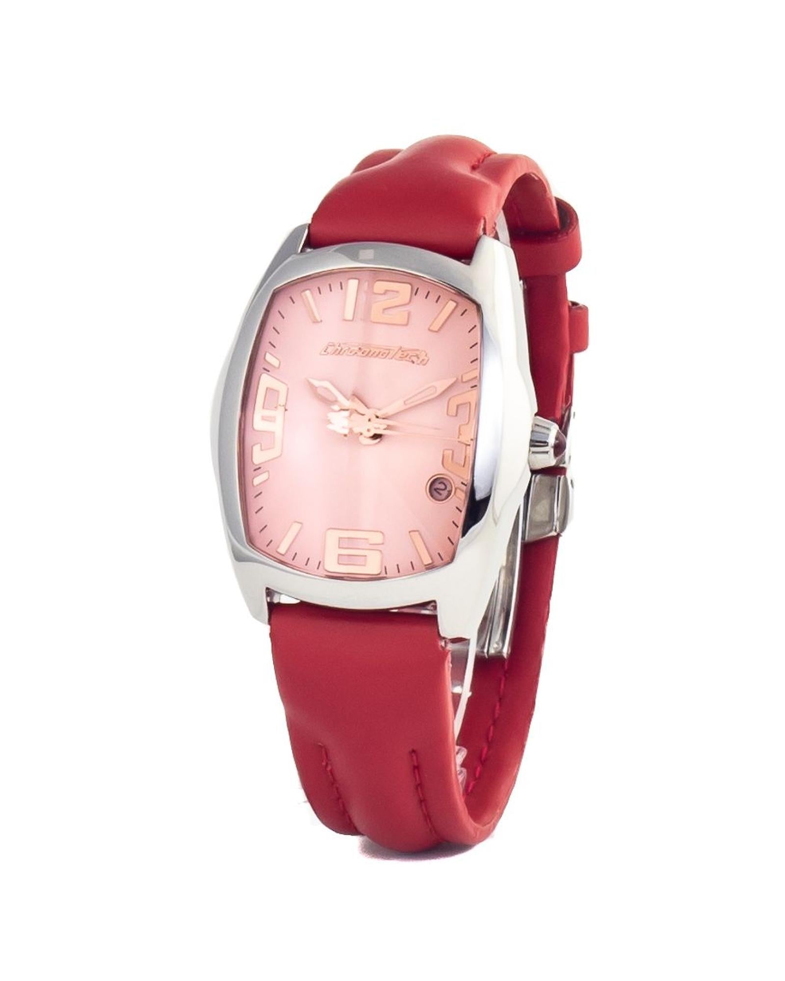 Chronotech Women's Red Leather Watch - One Size