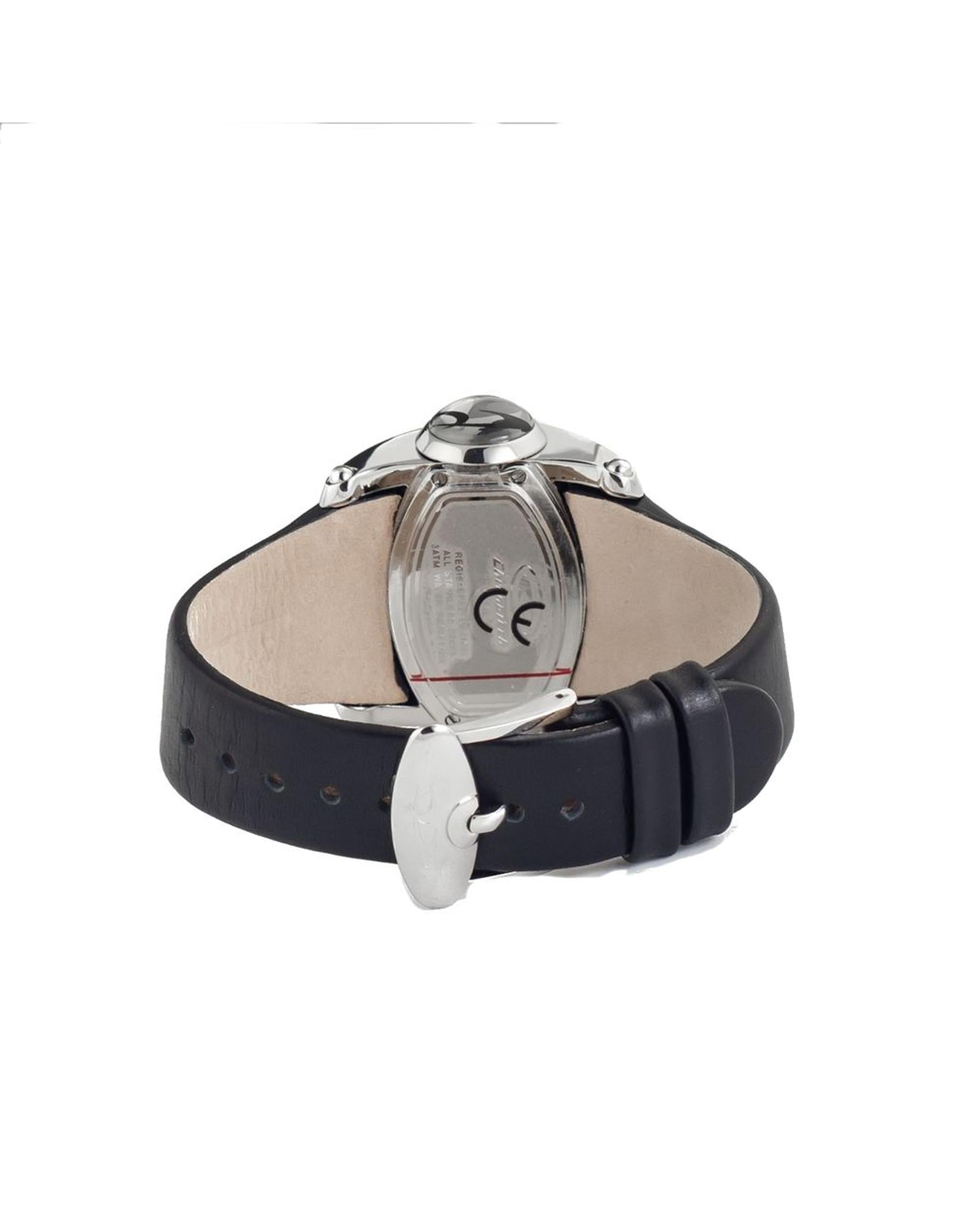 Chronotech Women's Black Leather Watch - One Size