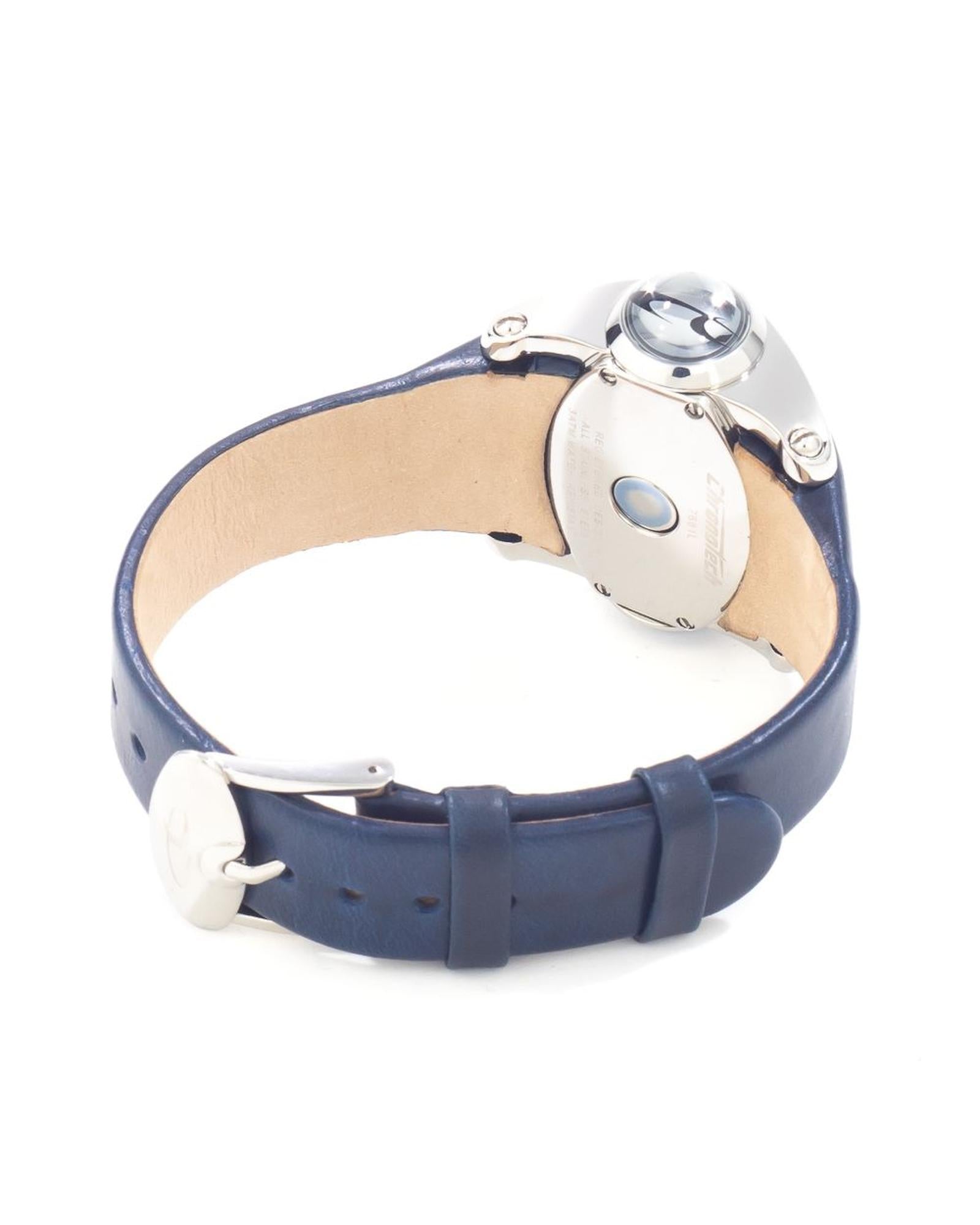 Chronotech Women's Blue Leather Watch - One Size