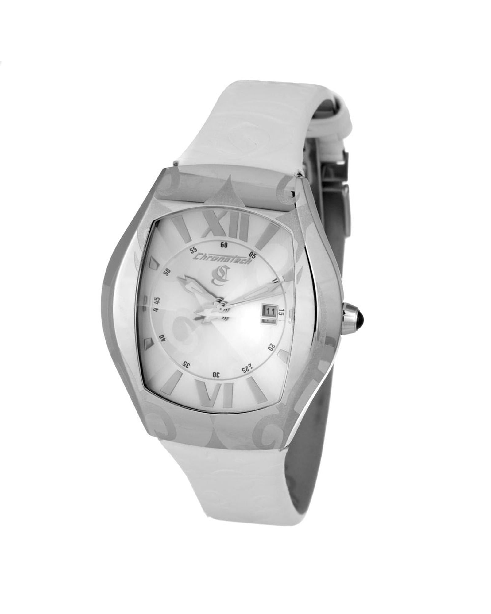 Chronotech Men's White Leather Watch - One Size