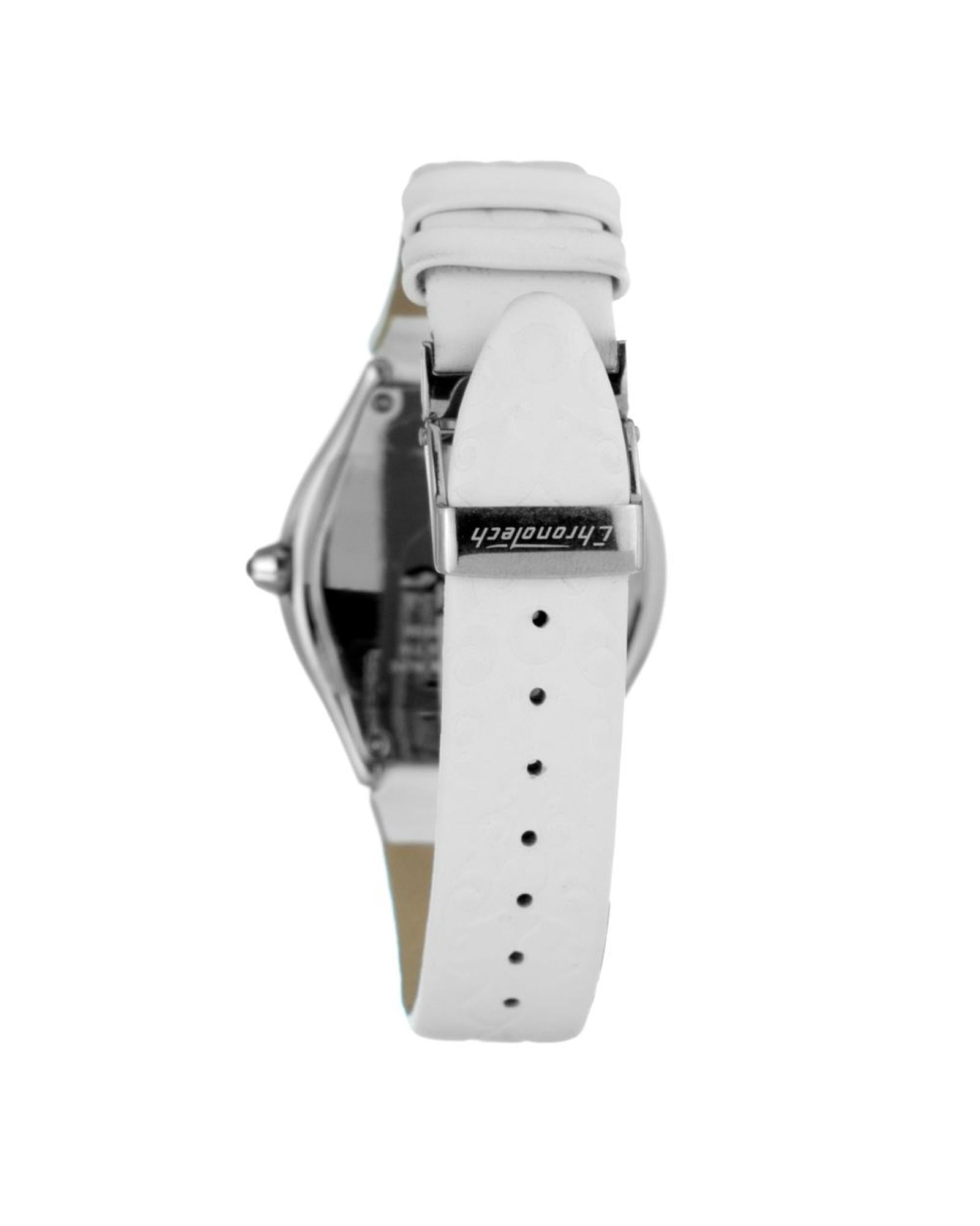 Chronotech Men's White Leather Watch - One Size