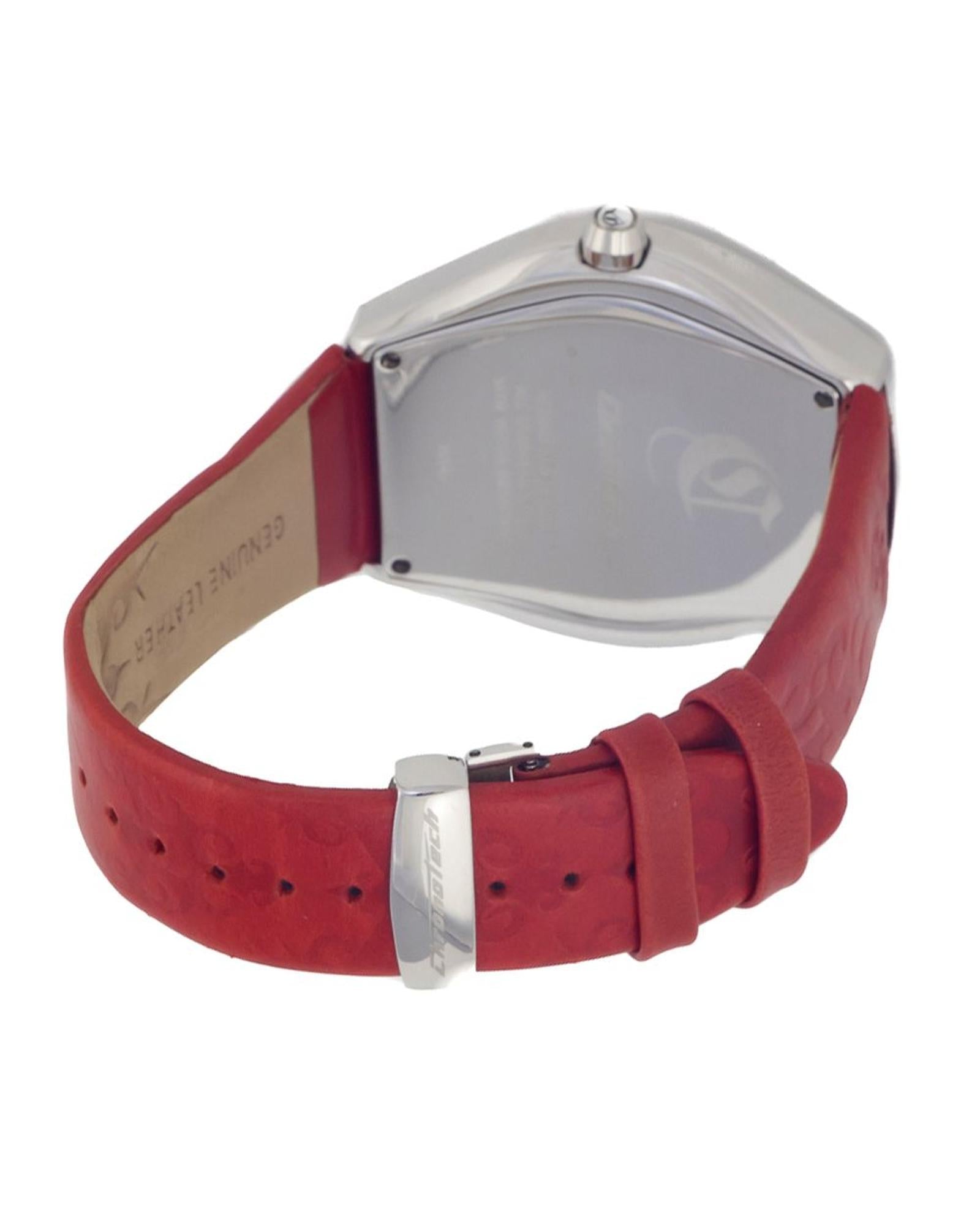 Chronotech Men's Red Leather Watch - One Size