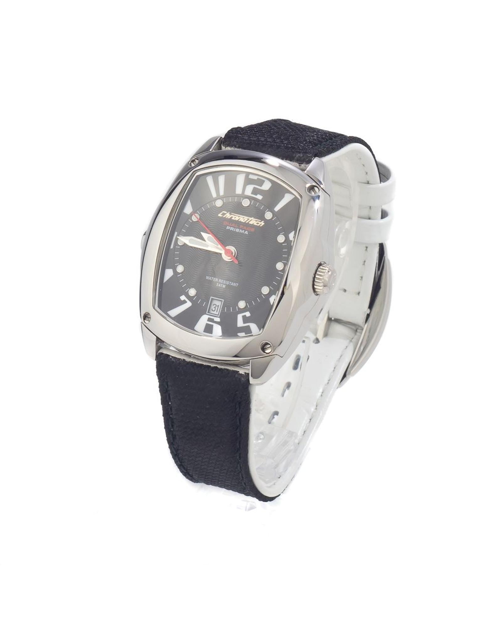 Chronotech Women's Black Leather Watch - One Size
