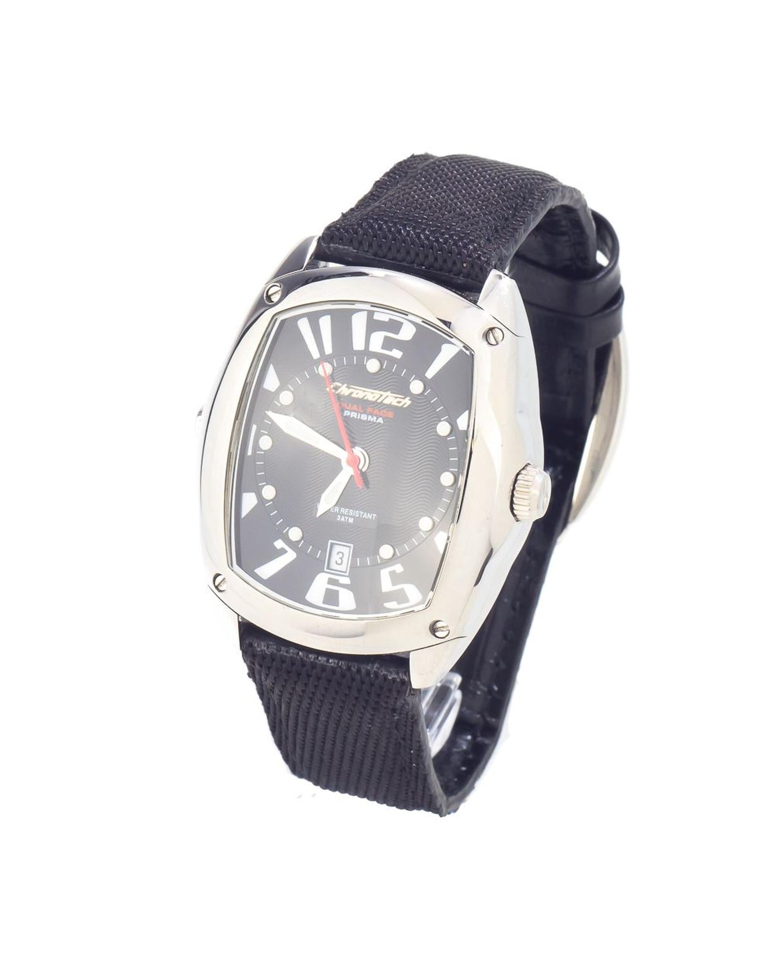 Chronotech Women's Black Leather Watch - One Size