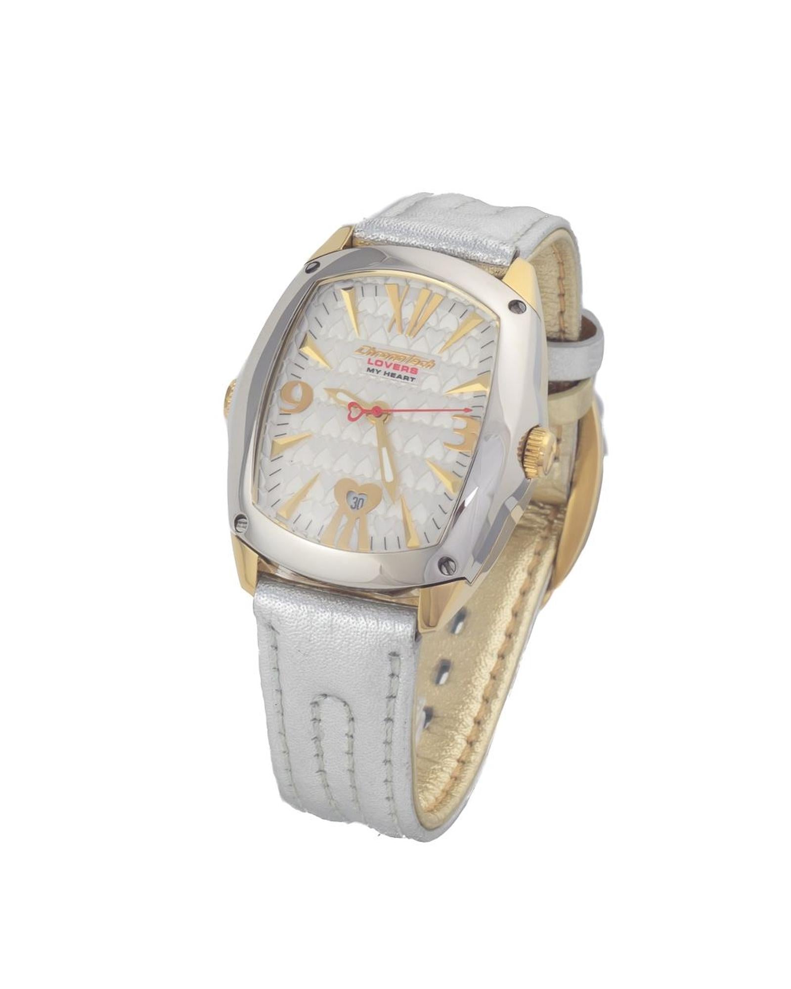 Chronotech Unisex's Silver Leather Watch - One Size