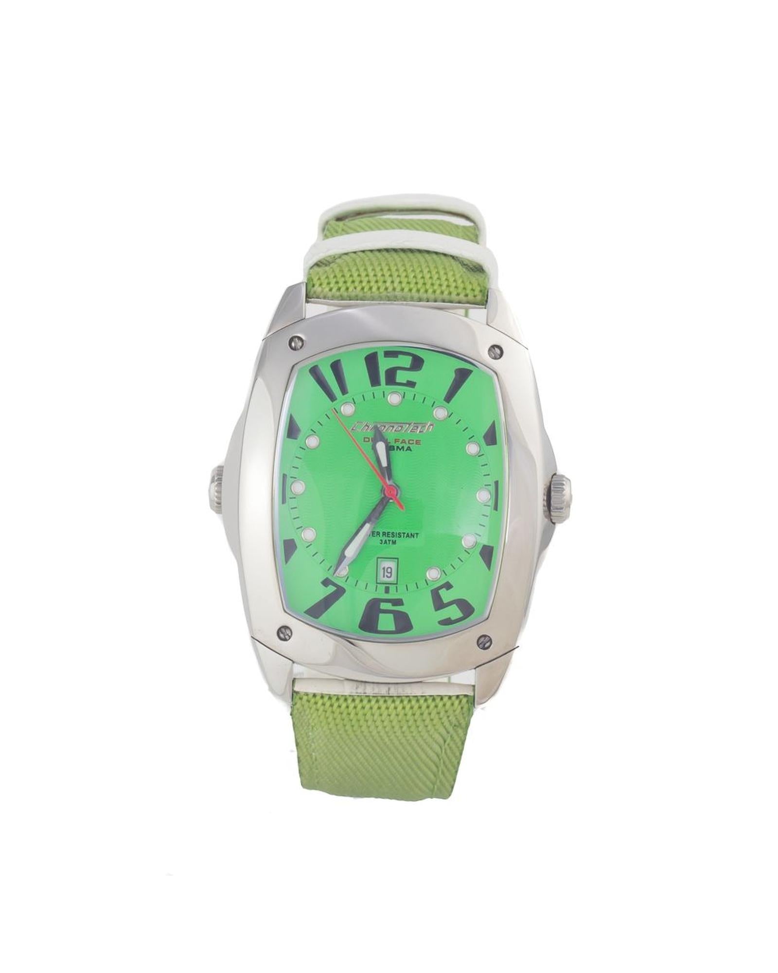 Chronotech Men's Green Leather Watch - One Size