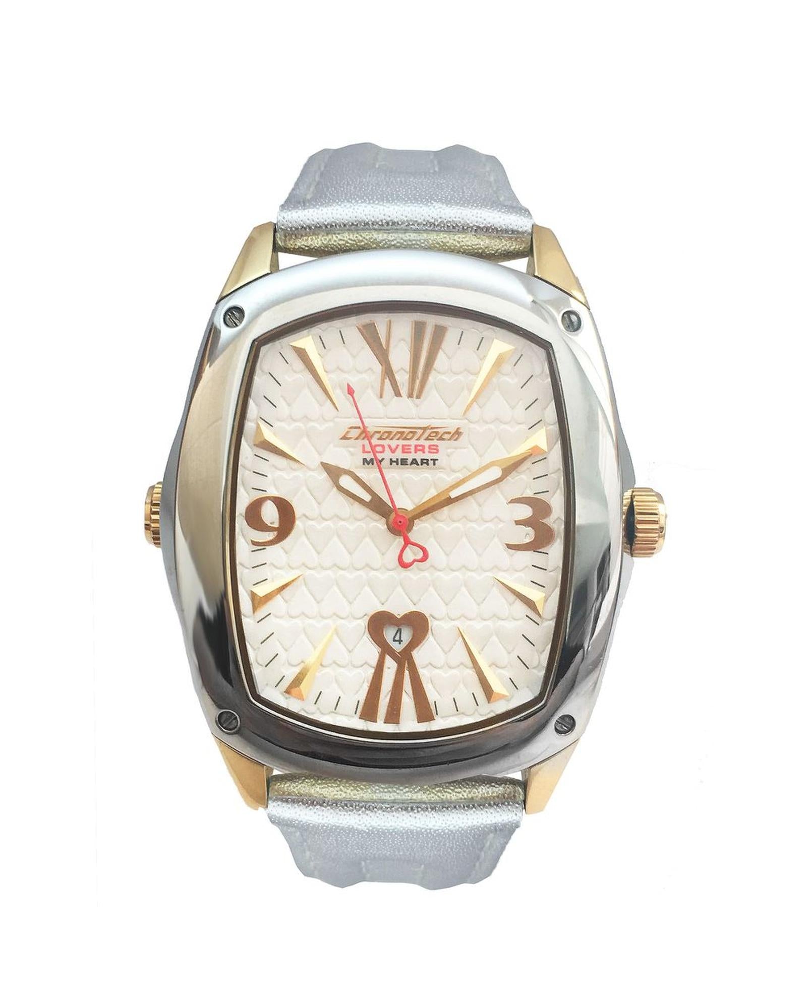 Chronotech Unisex's Gold Leather Watch - One Size