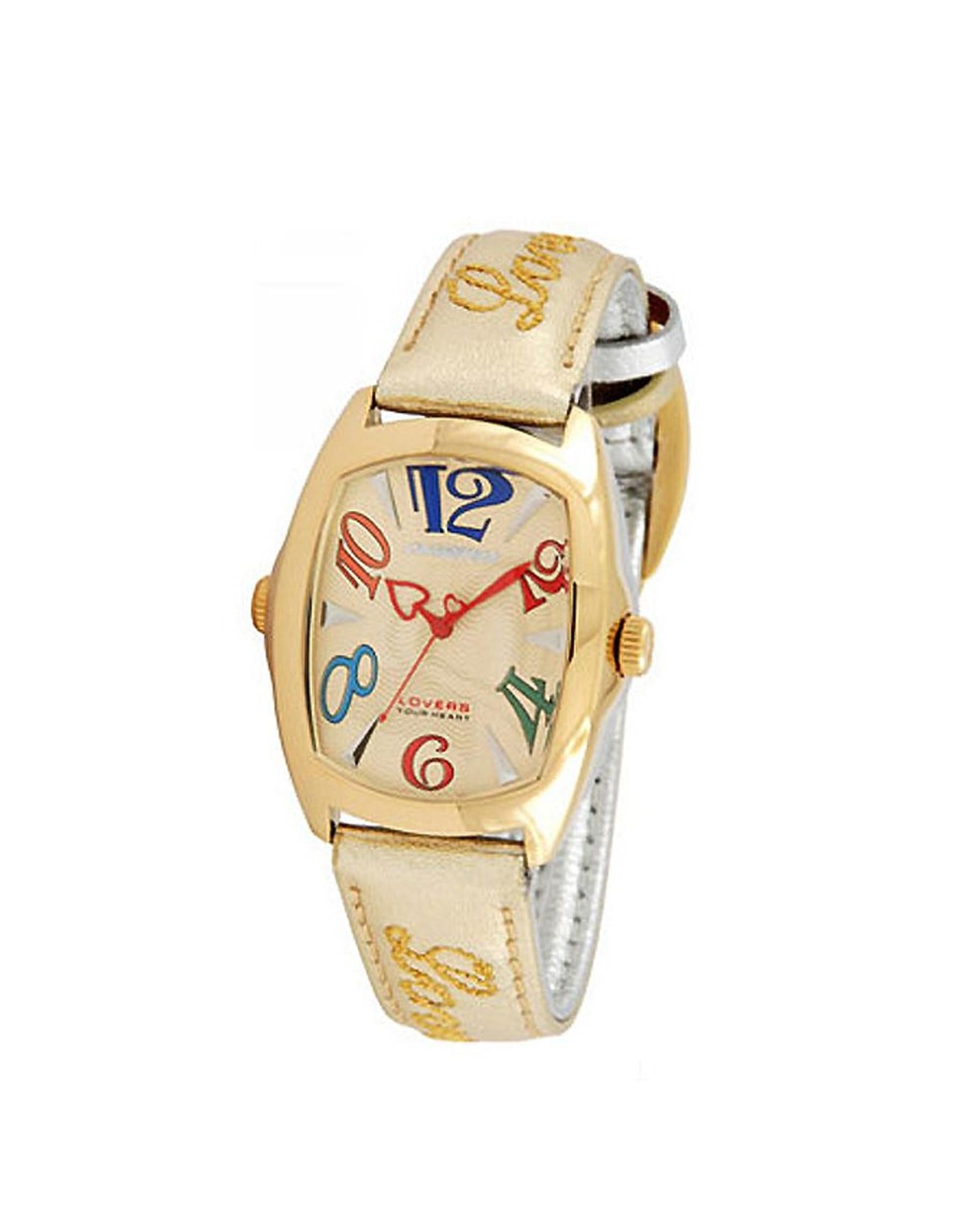 Chronotech Unisex's Gold Leather Watch - One Size