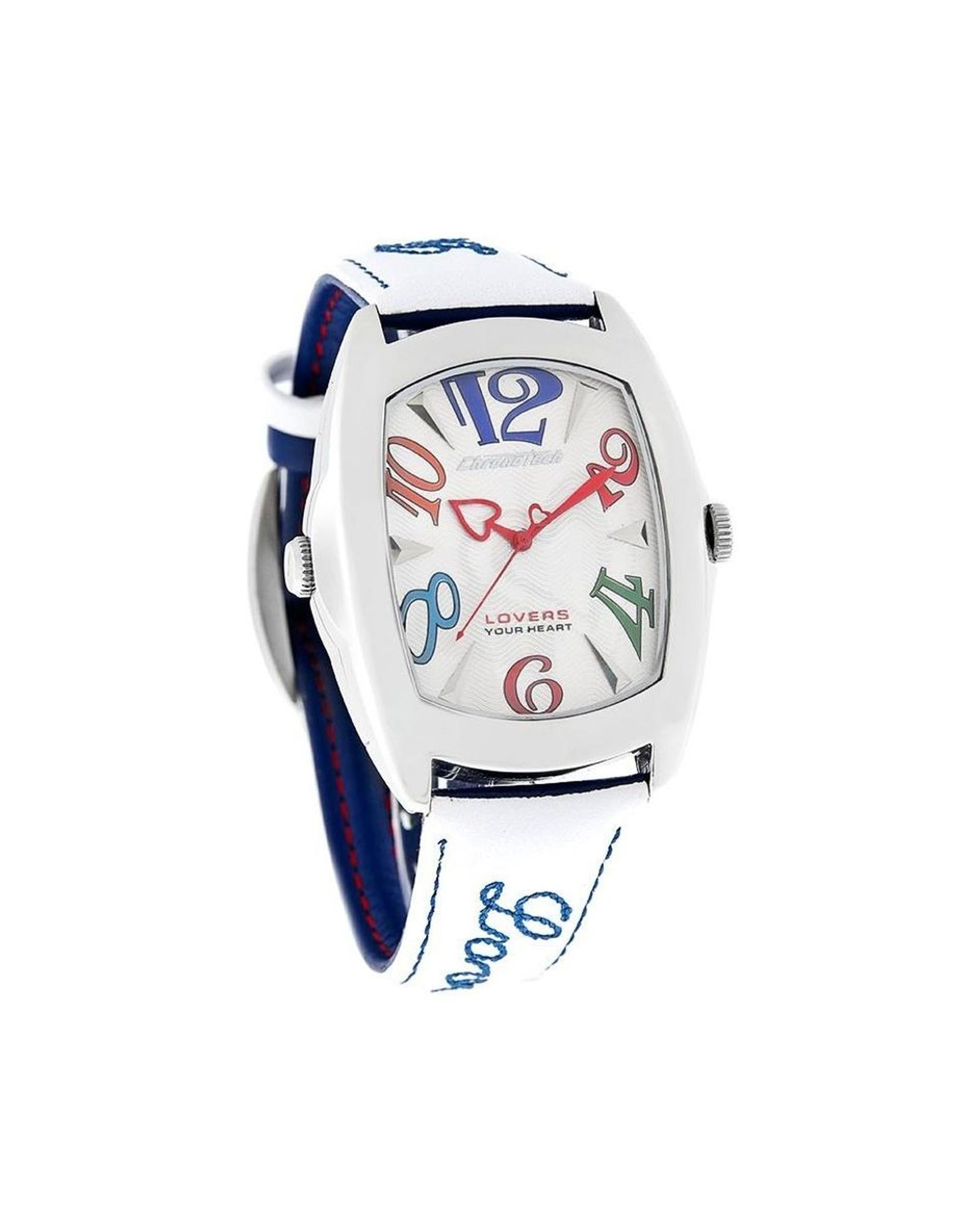 Chronotech Unisex's Blue Leather Watch - One Size