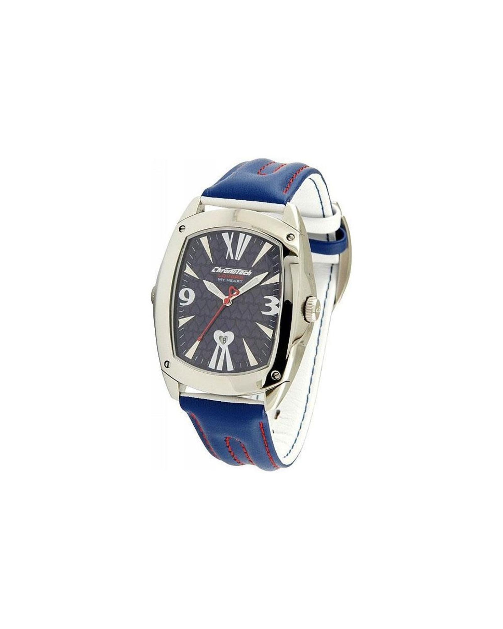 Chronotech Unisex's Blue Leather Watch - One Size