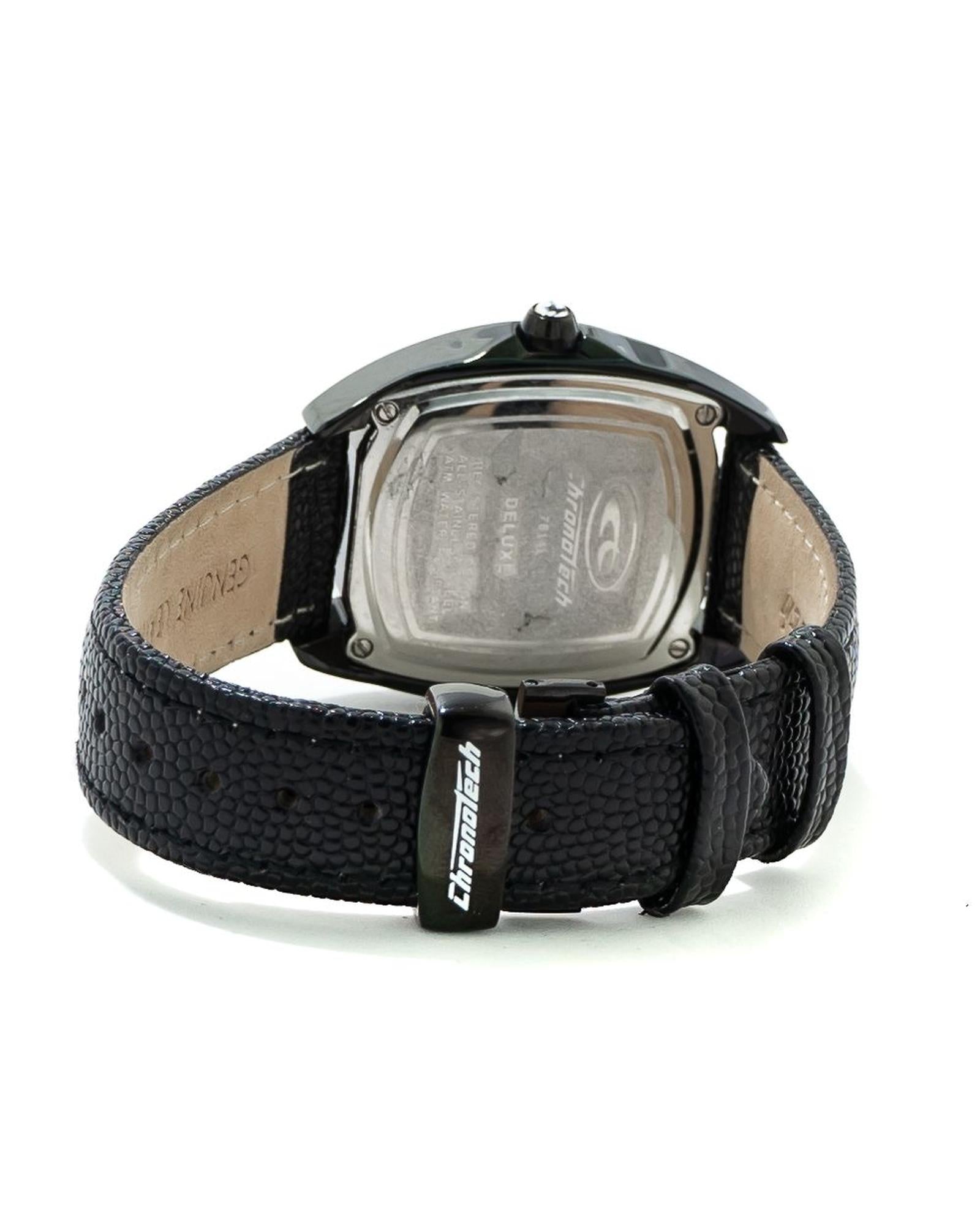 Chronotech Women's Black Leather Watch - One Size