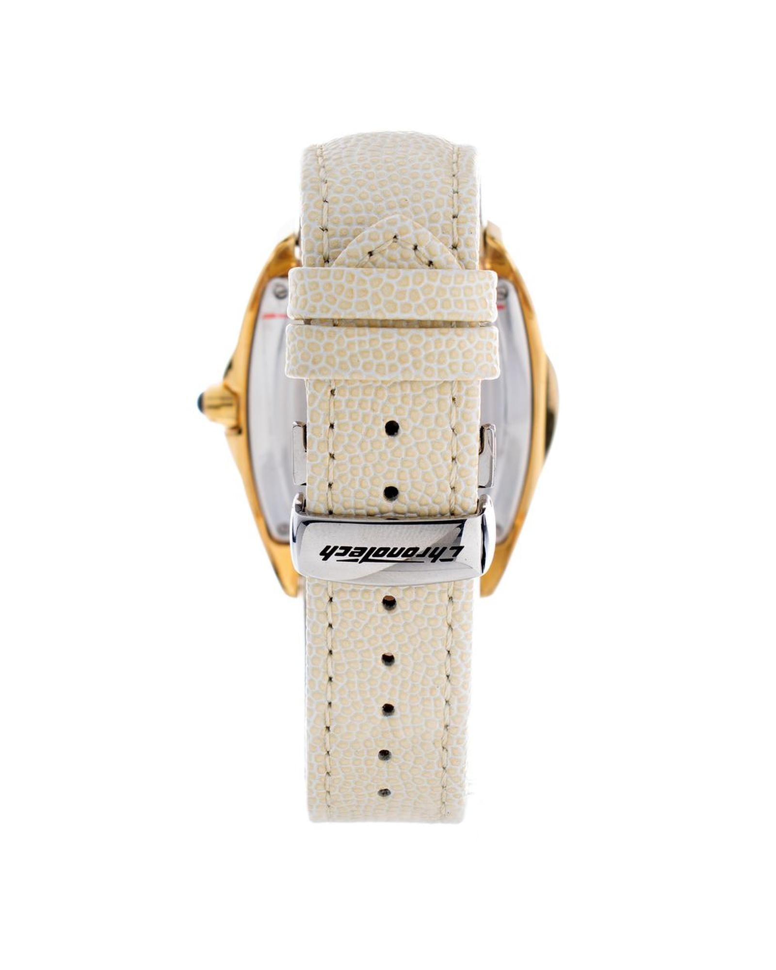 Chronotech Unisex's Beige Leather Watch - One Size