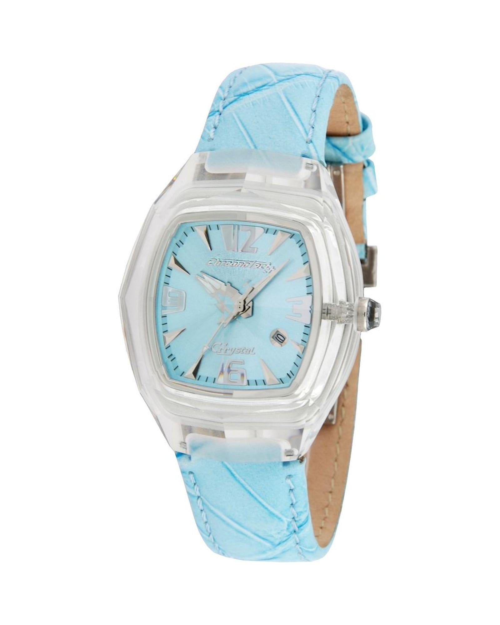Chronotech Women's Blue Leather Watch - One Size
