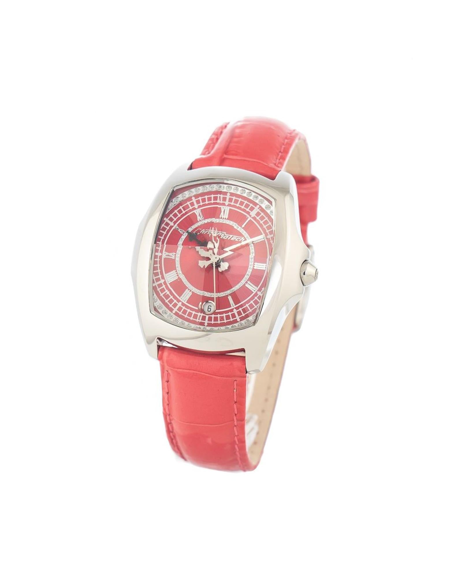 Chronotech Women's Red Leather Watch - One Size