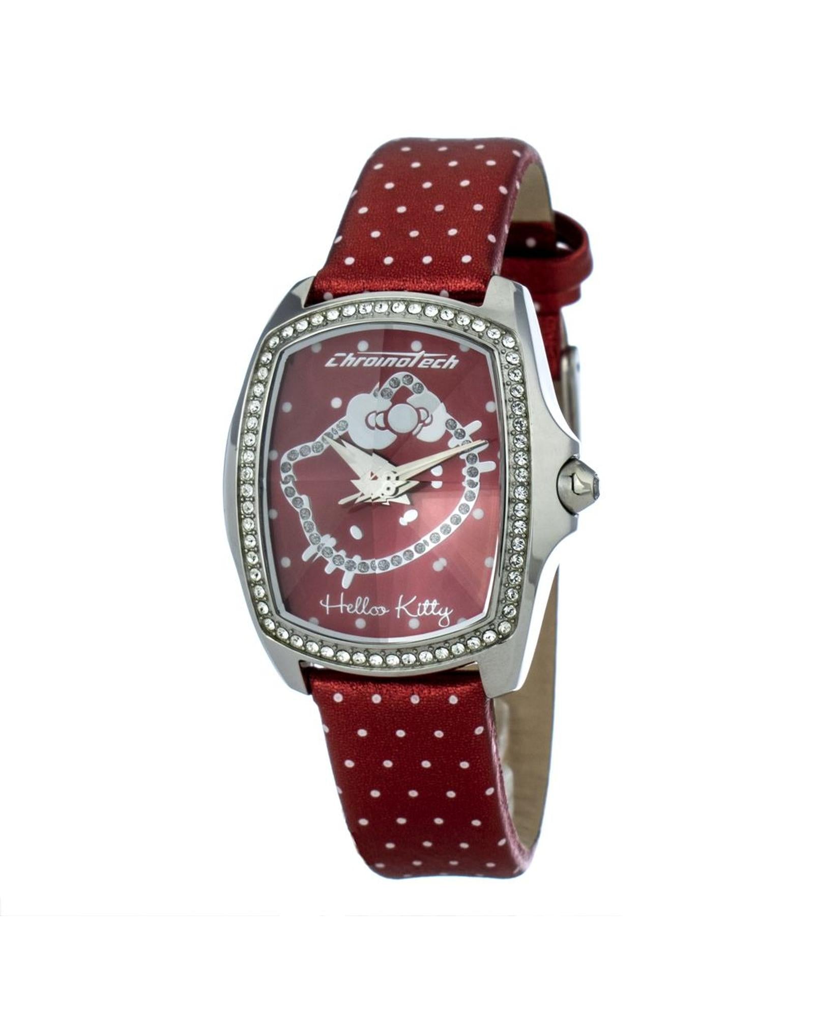 Chronotech Women's Red Leather Watch - One Size