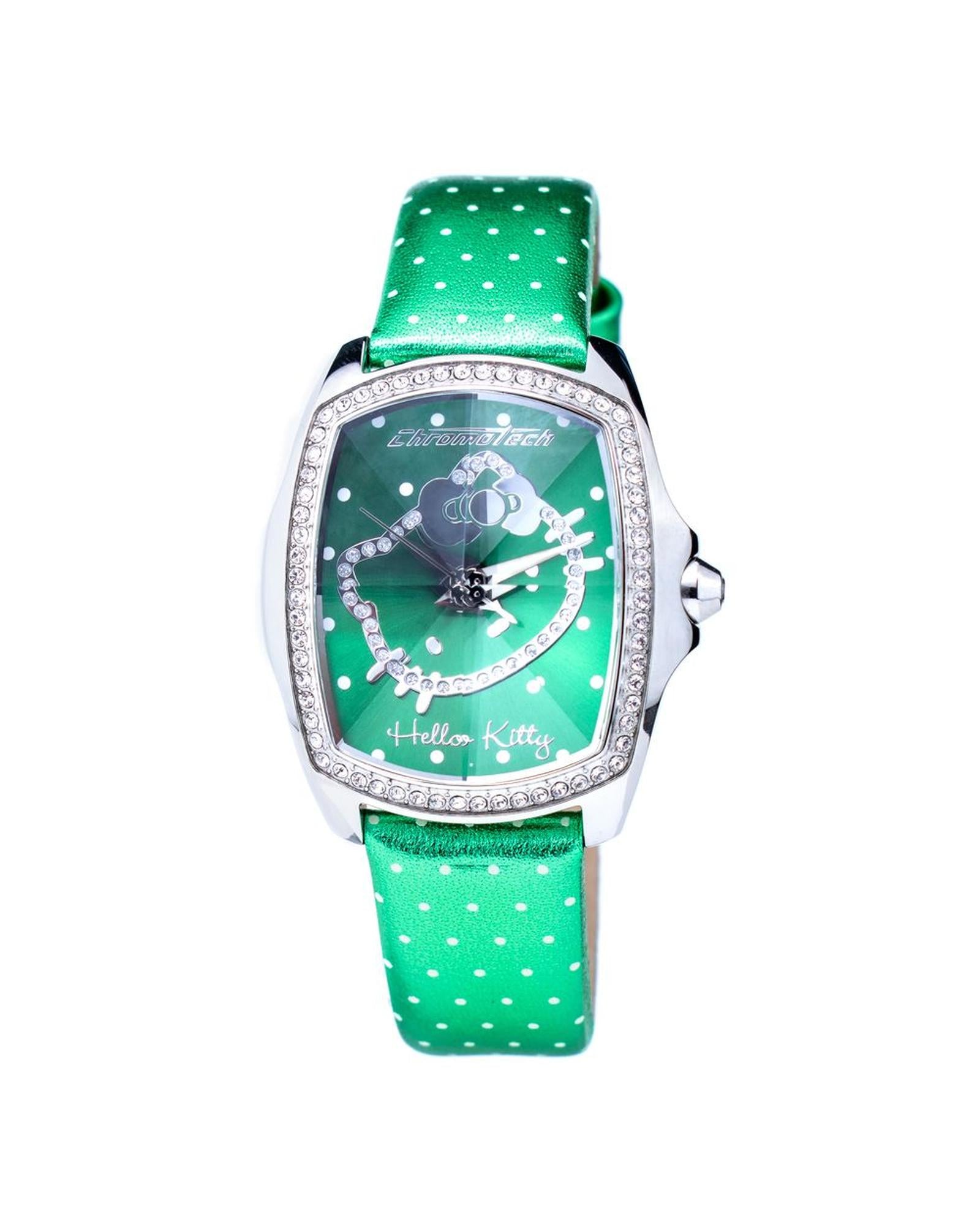 Chronotech Women's Green Leather Watch - One Size