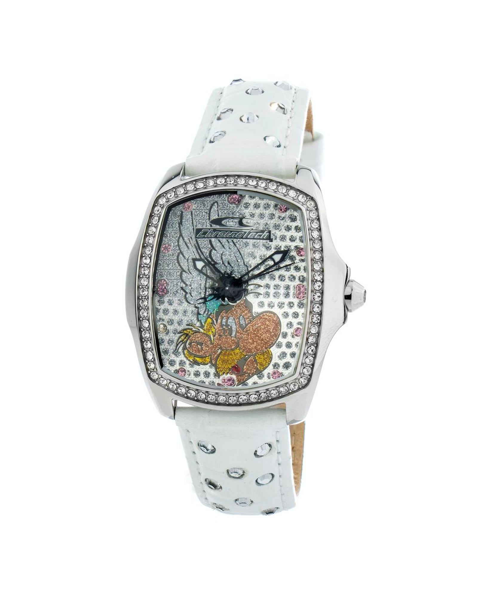 Chronotech Women's White Leather Watch - One Size