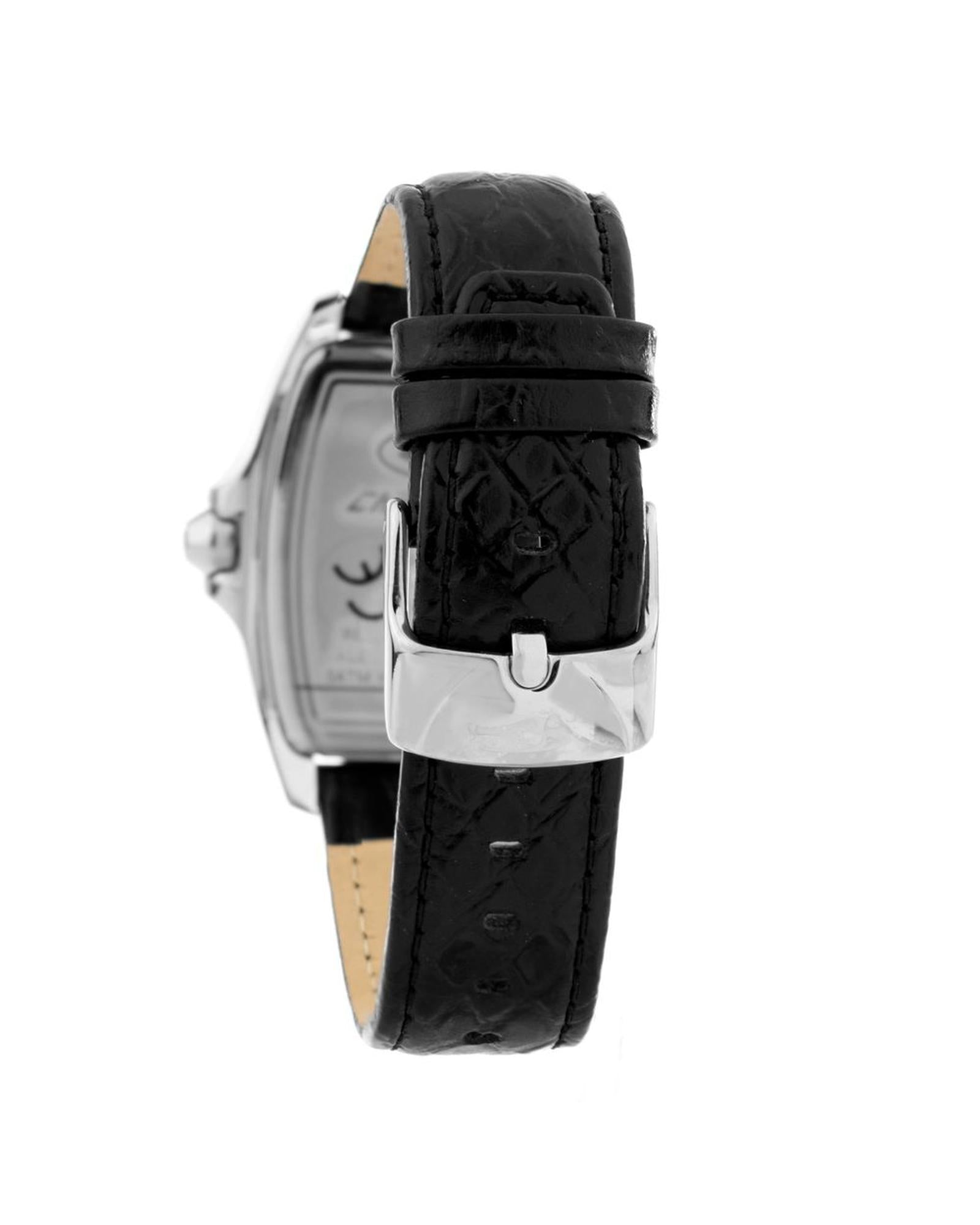 Chronotech Men's Black Leather Watch - One Size