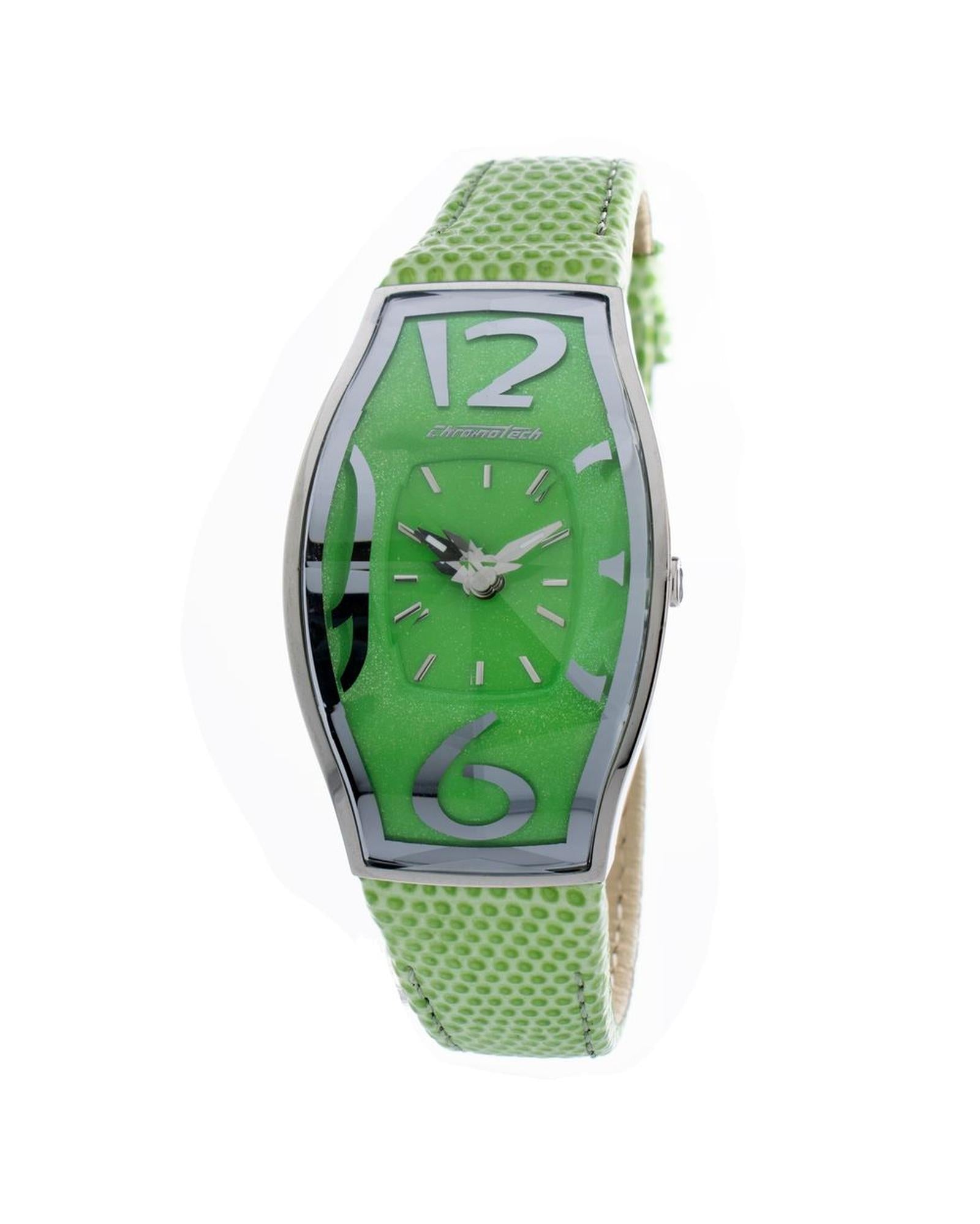 Chronotech Women's Green Leather Watch - One Size