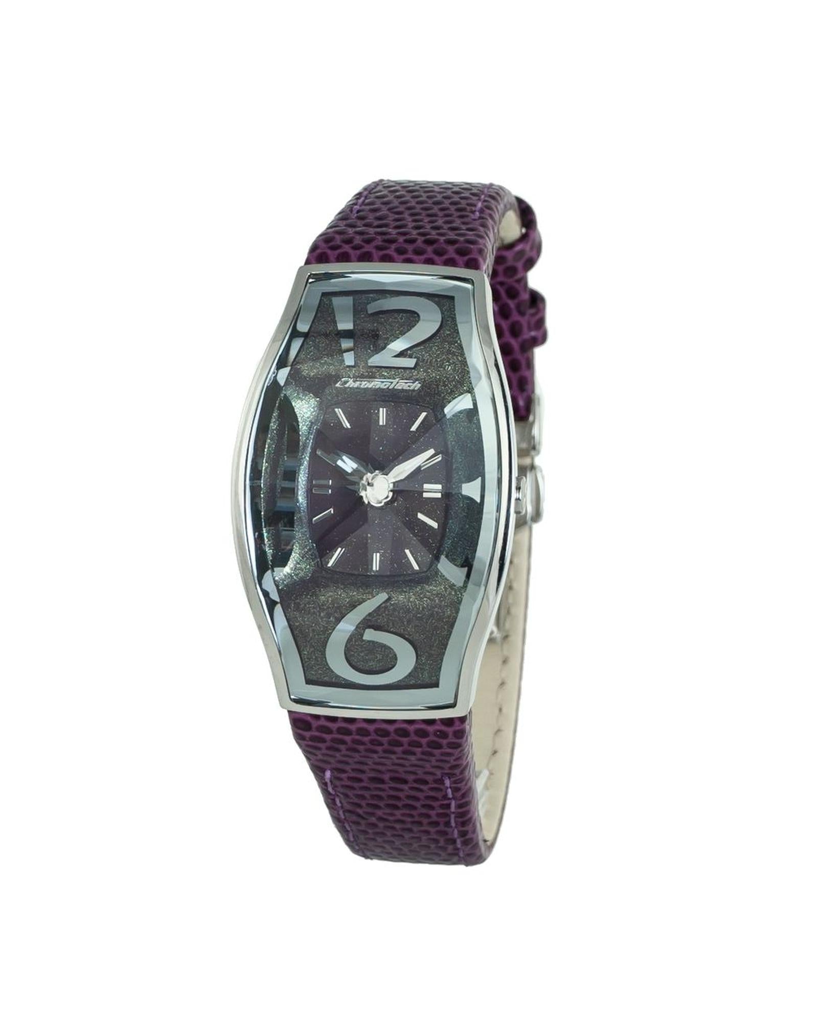 Chronotech Women's Purple Leather Watch - One Size