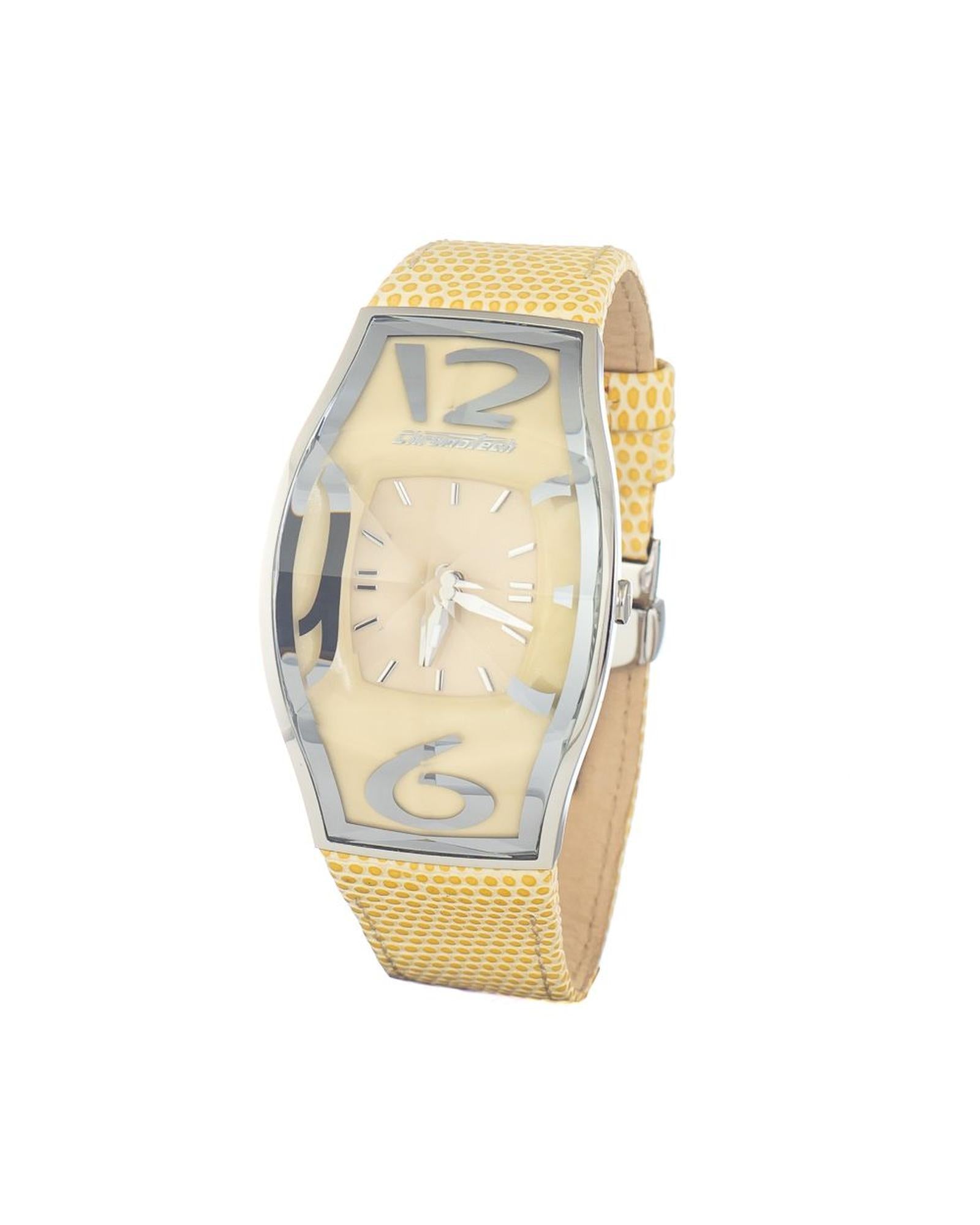 Chronotech Men's Yellow Leather Watch - One Size