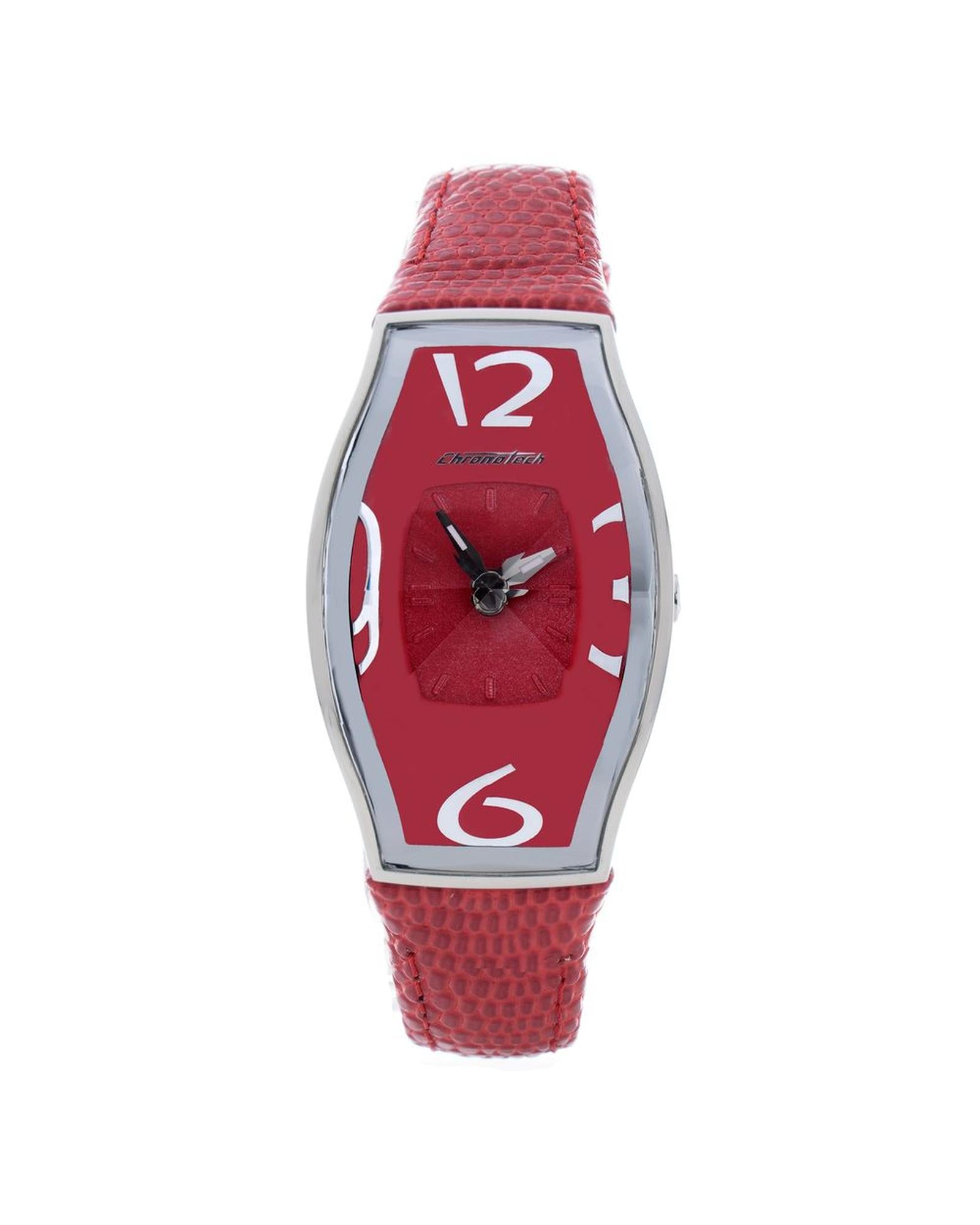 Chronotech Women's Red Leather Watch - One Size