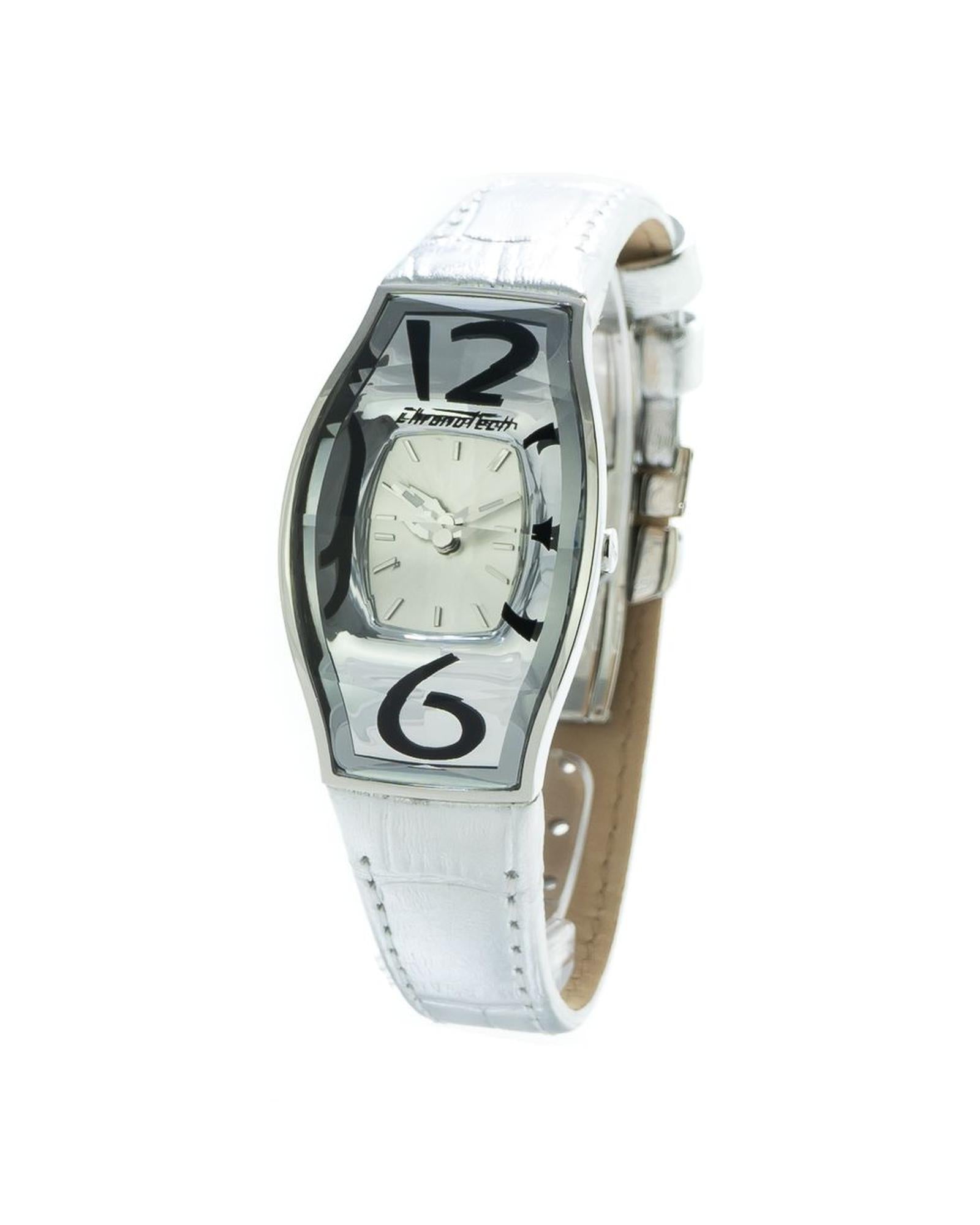 Chronotech Women's Silver Leather Watch - One Size