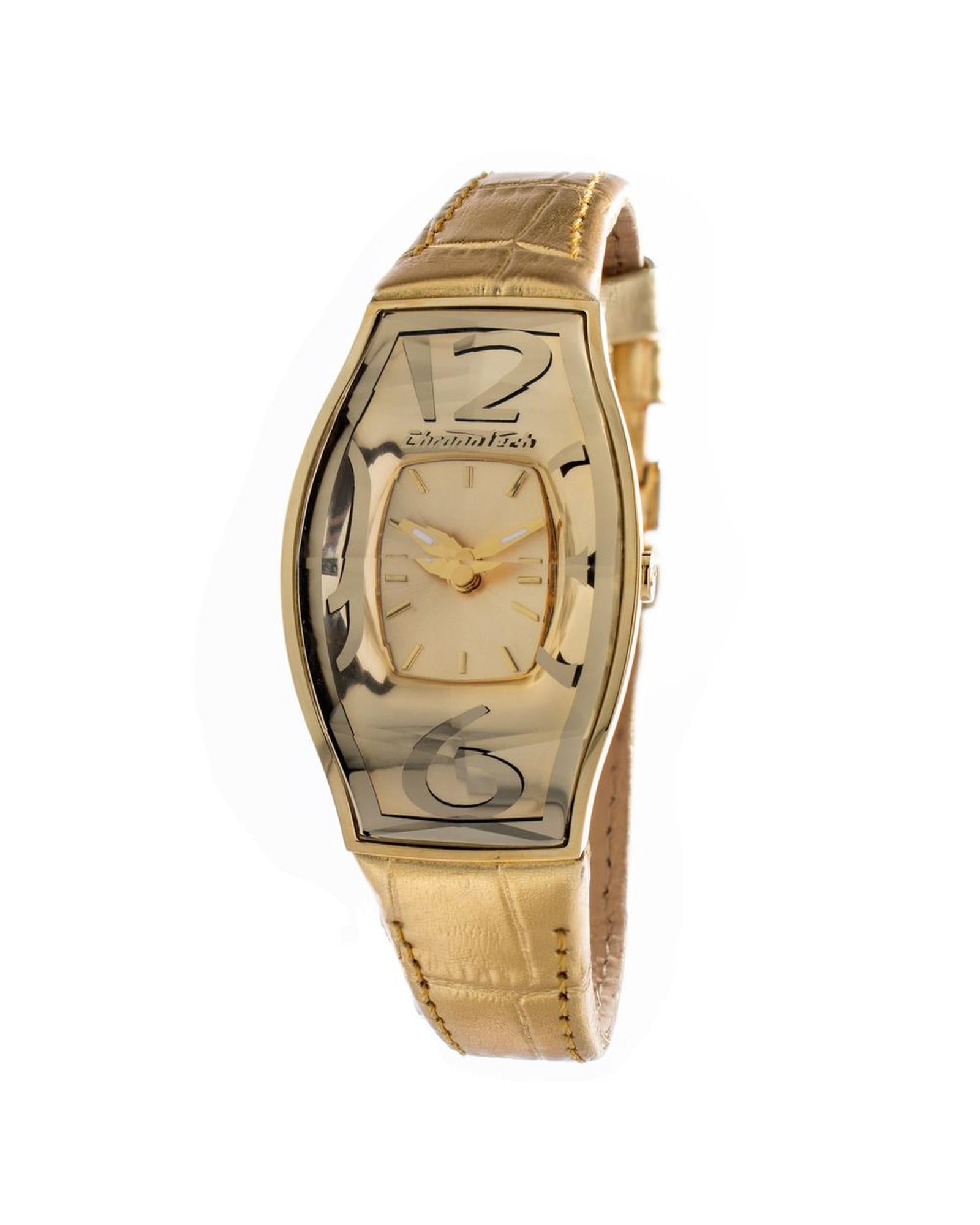 Chronotech Women's Gold Leather Watch - One Size