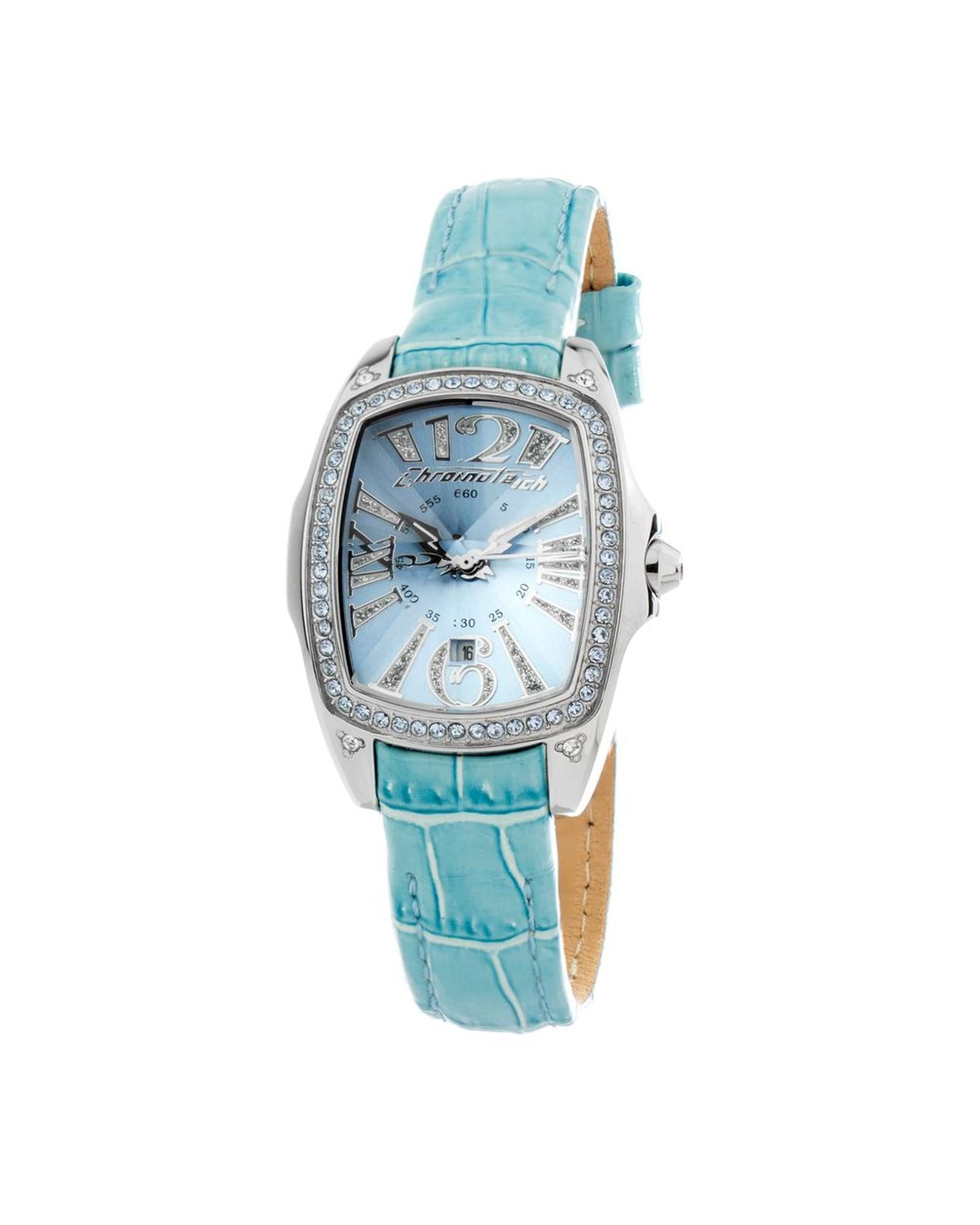 Chronotech Women's Blue Leather Watch - One Size