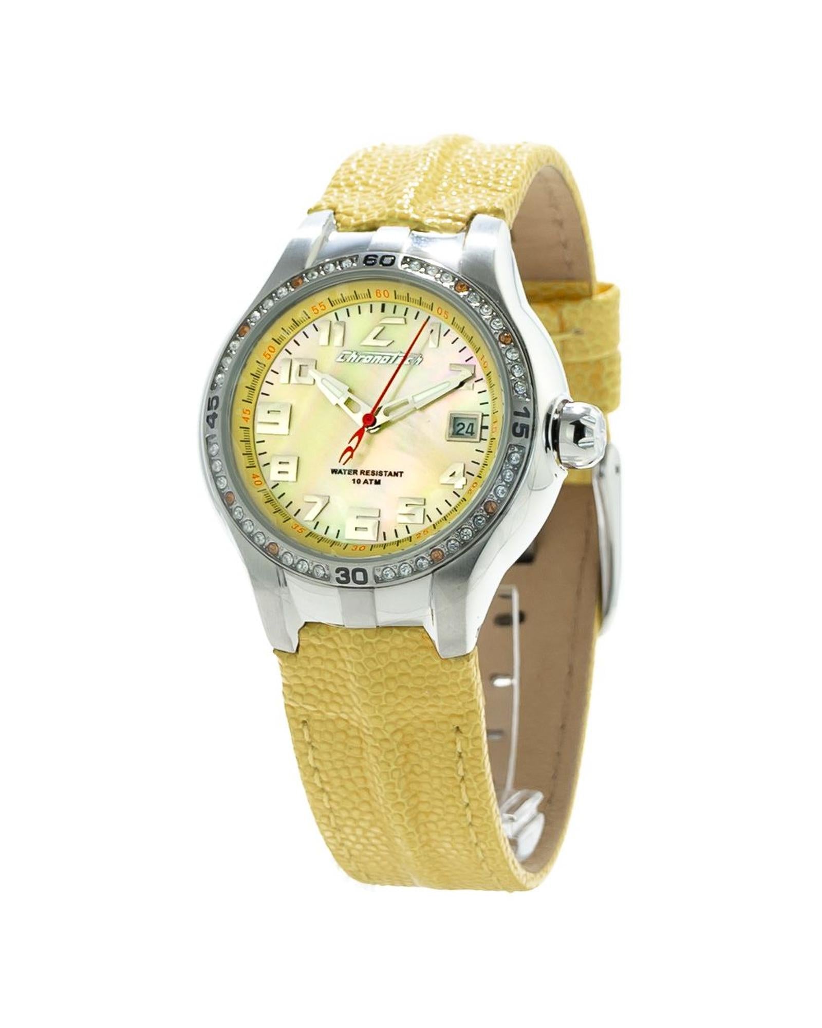Chronotech Women's Yellow Leather Watch - One Size
