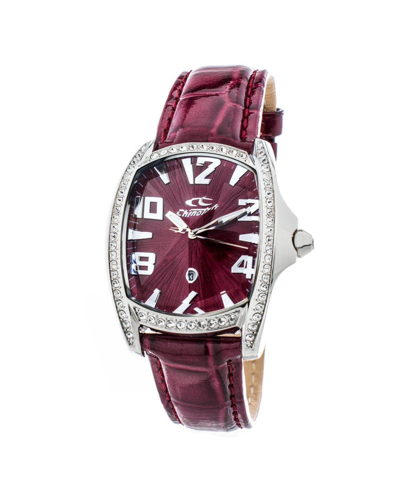 Chronotech Unisex's Red Leather Watch - One Size