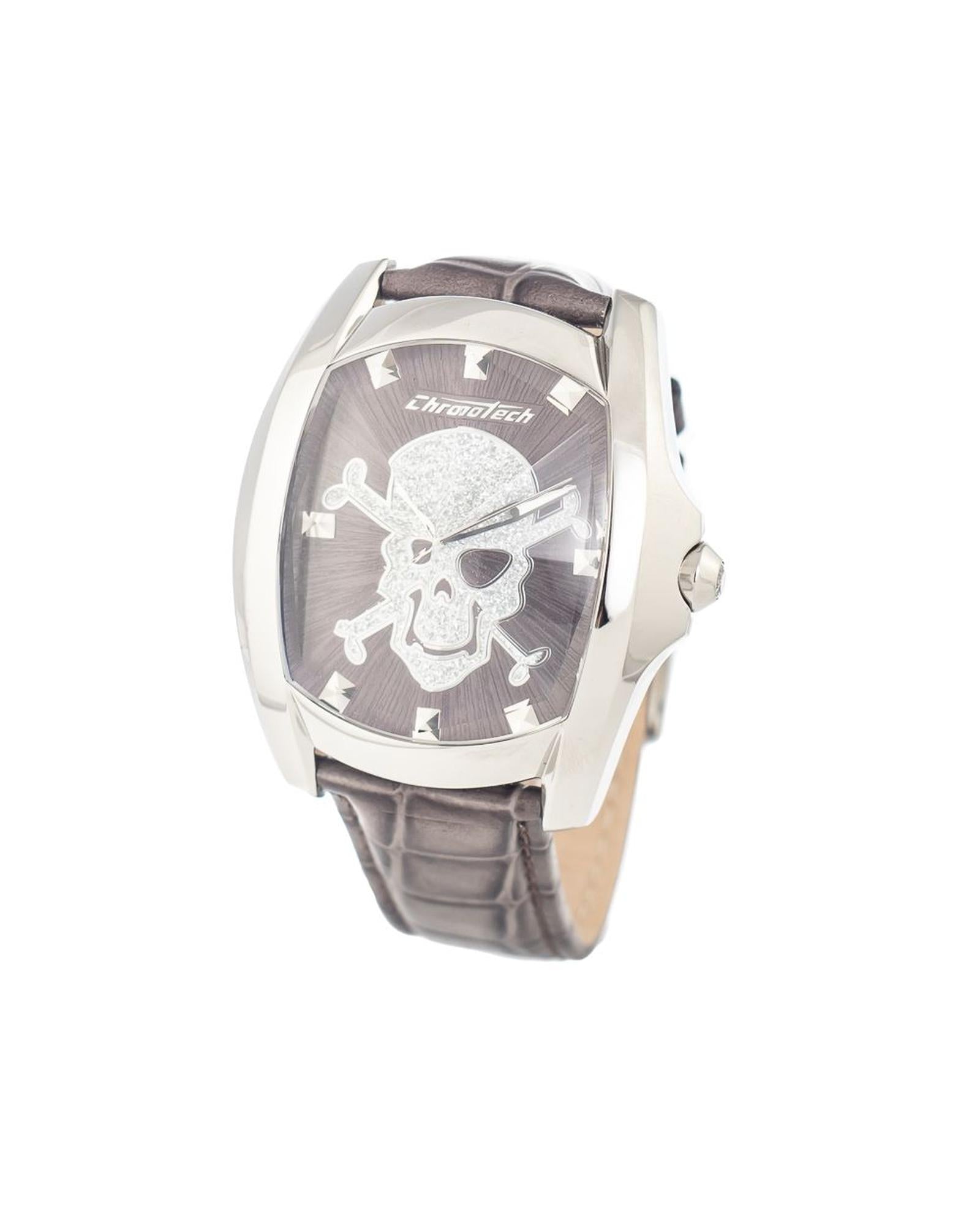 Chronotech Men's Gray Leather Watch - One Size