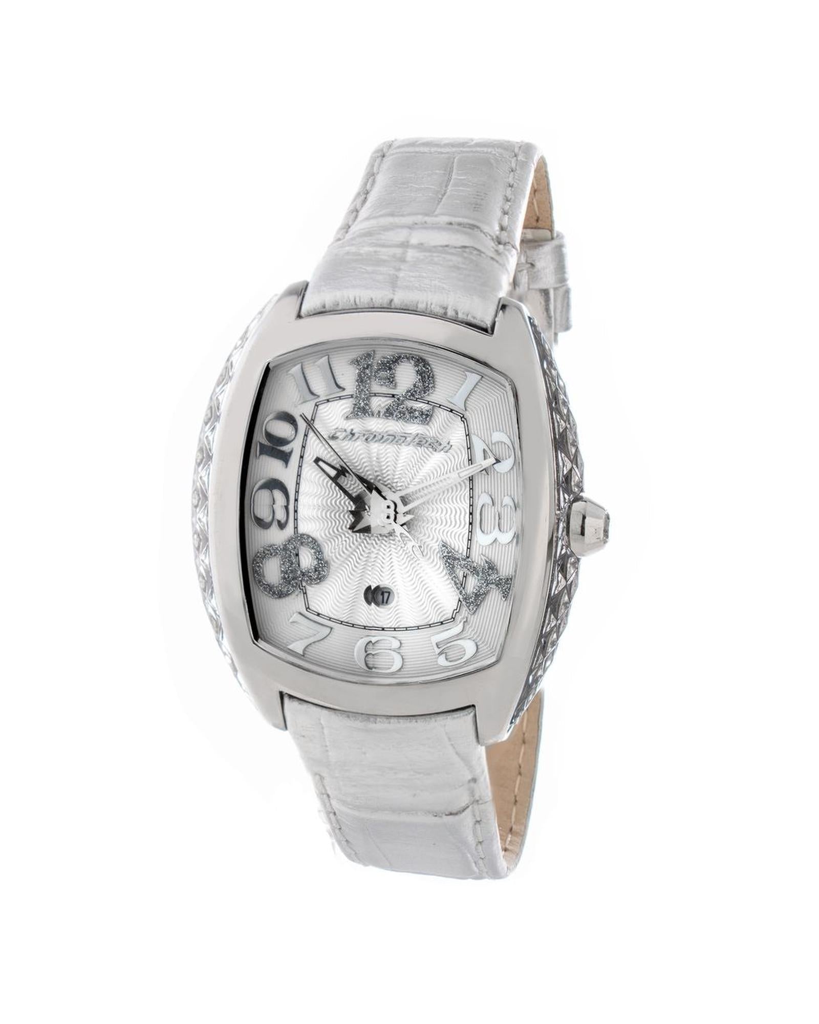 Chronotech Women's Silver Leather Watch - One Size