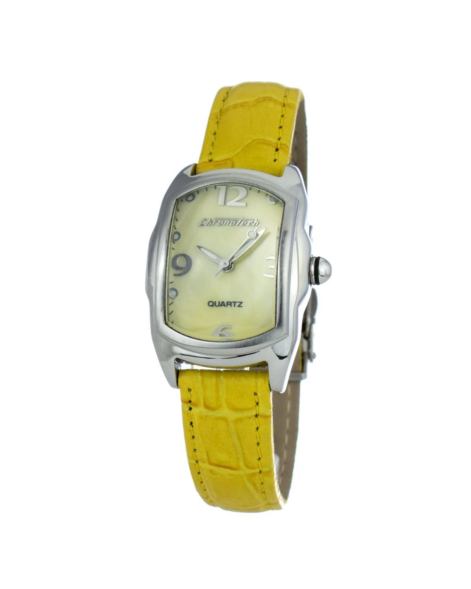 Chronotech Women's Yellow Leather Watch - One Size