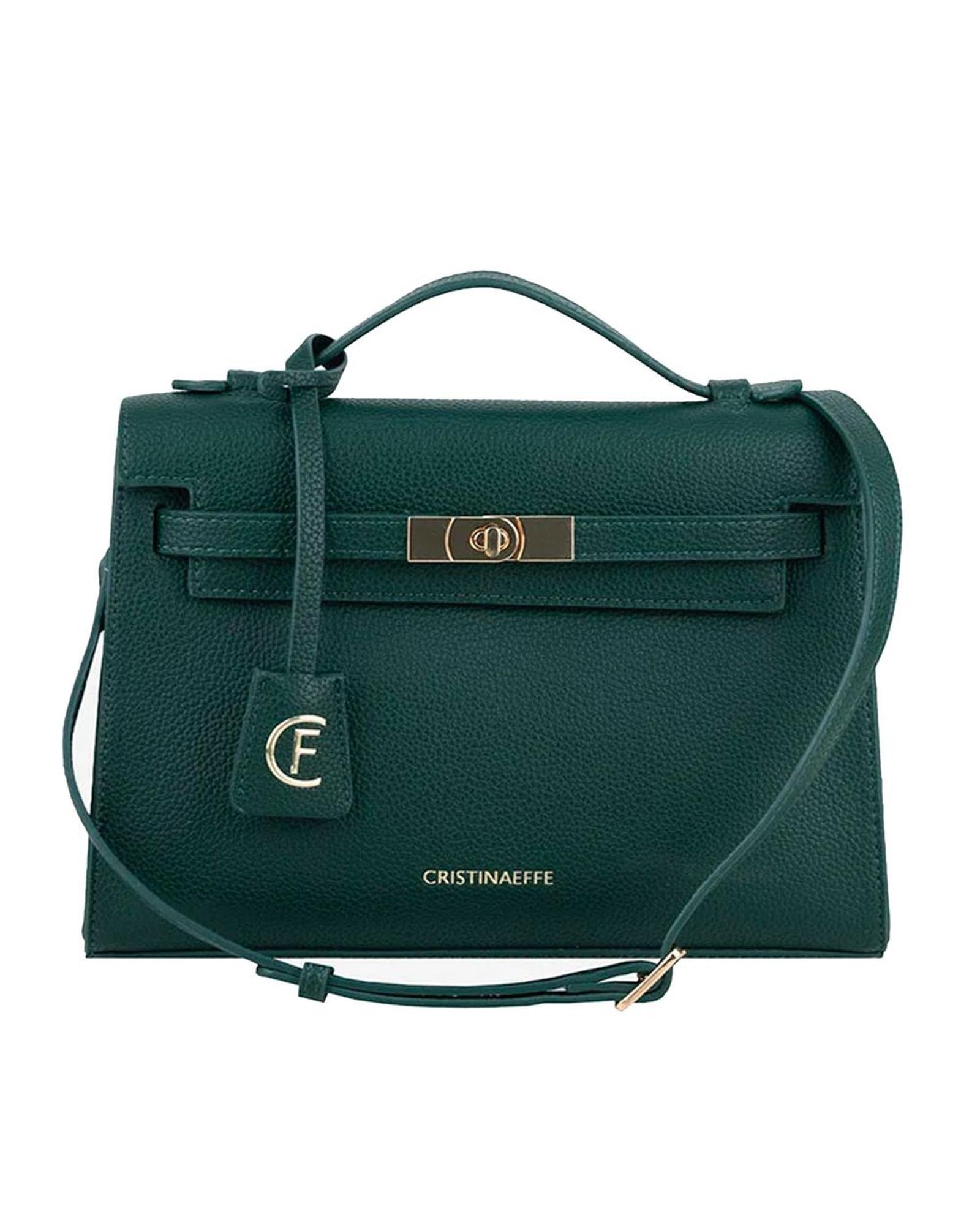 CRISTINAEFFE Women's Green Artificial Leather Crossbody Bag - One Size