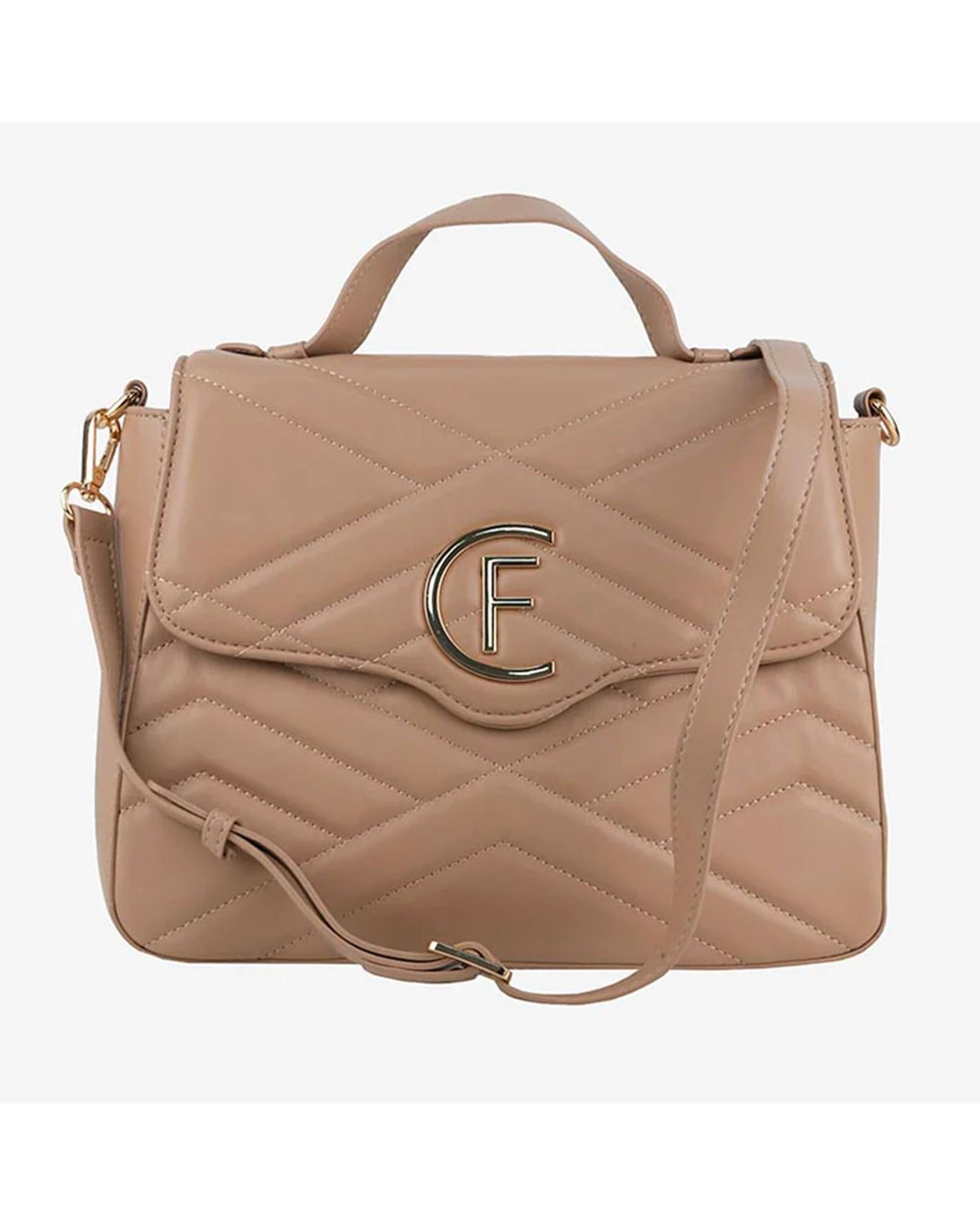 CRISTINAEFFE Women's Beige Artificial Leather Crossbody Bag - One Size