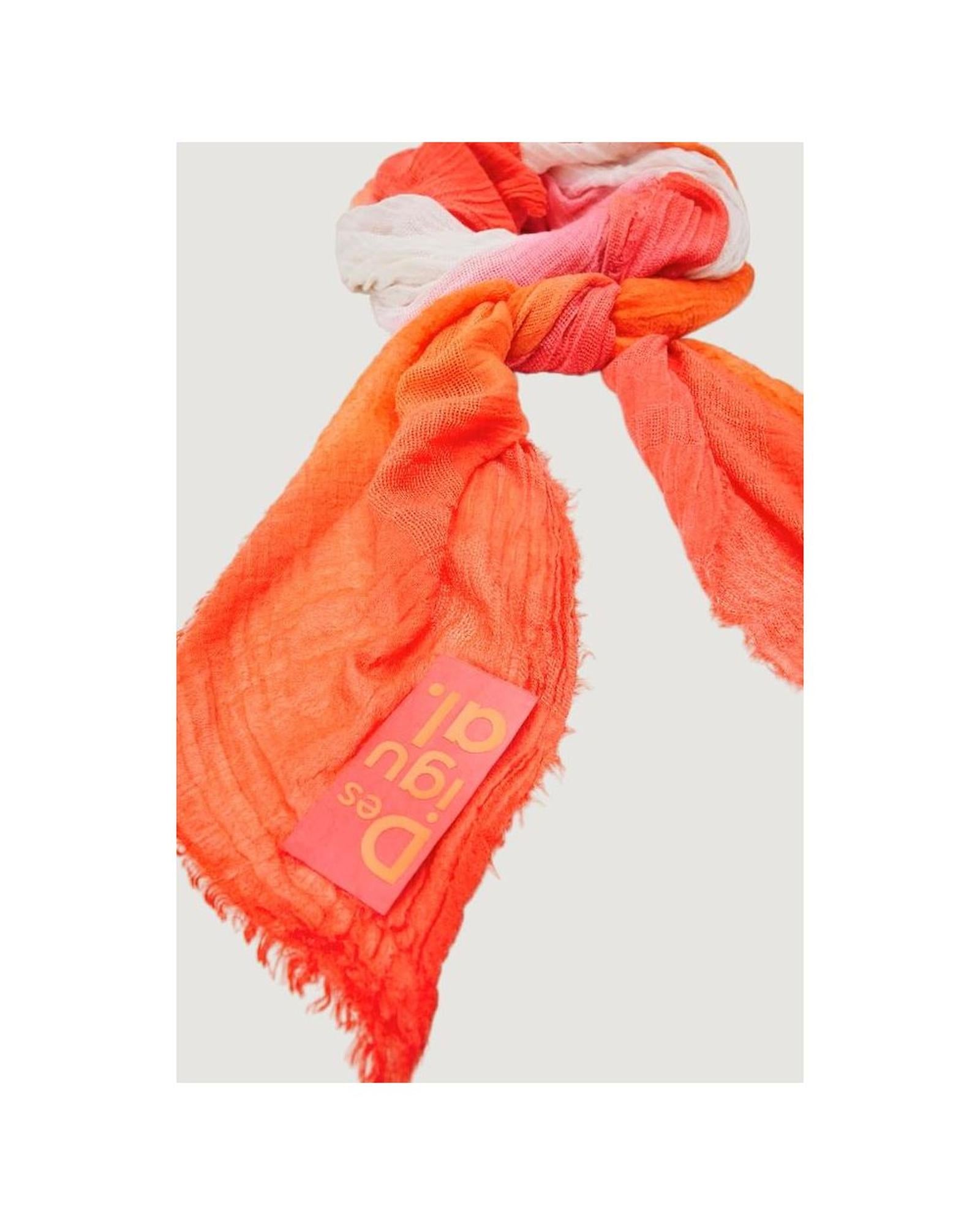 Desigual Women's Orange Polyester Scarf - One Size 5