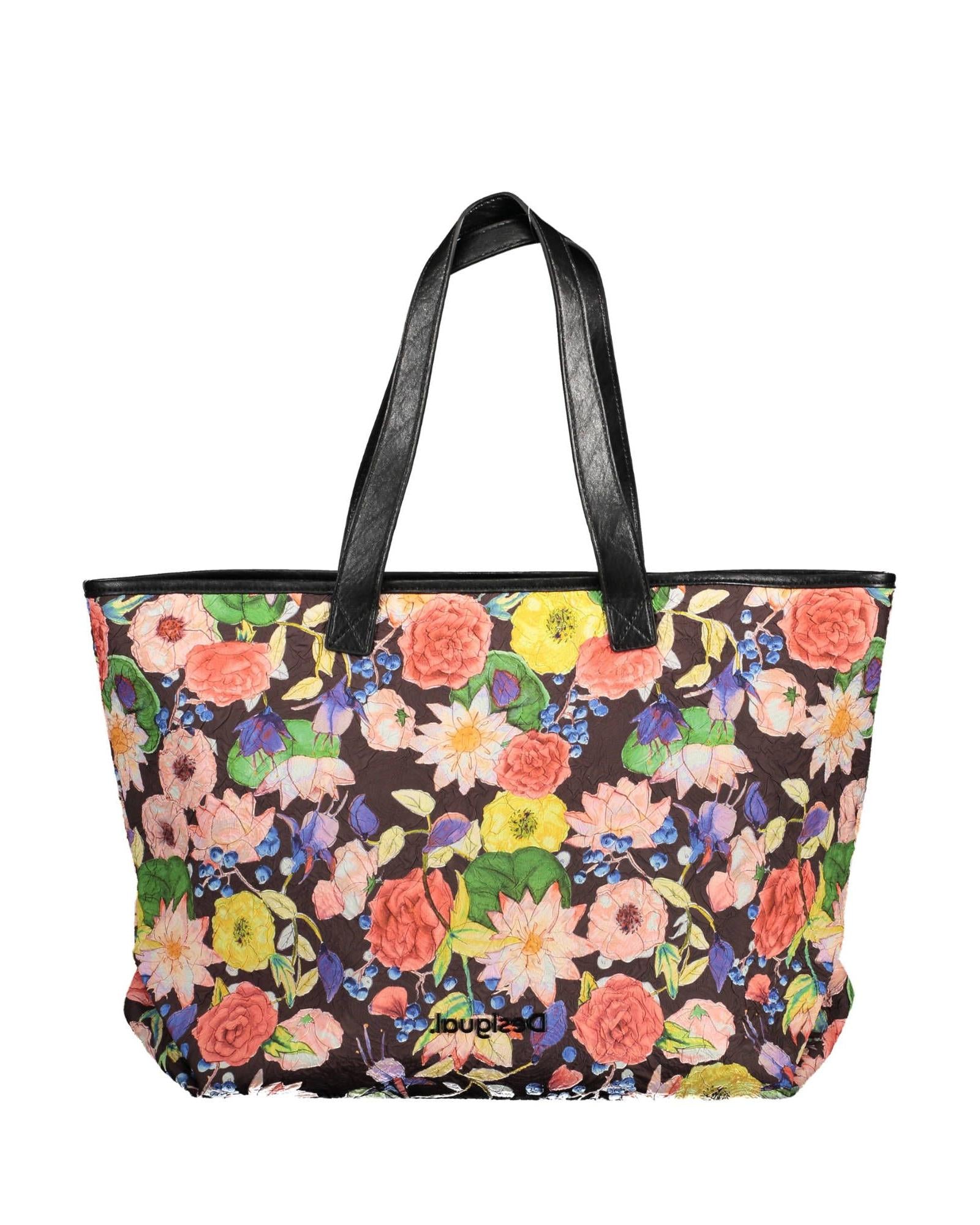 Desigual Women's Elegant Black Shoulder Bag with Contrasting Details - One Size